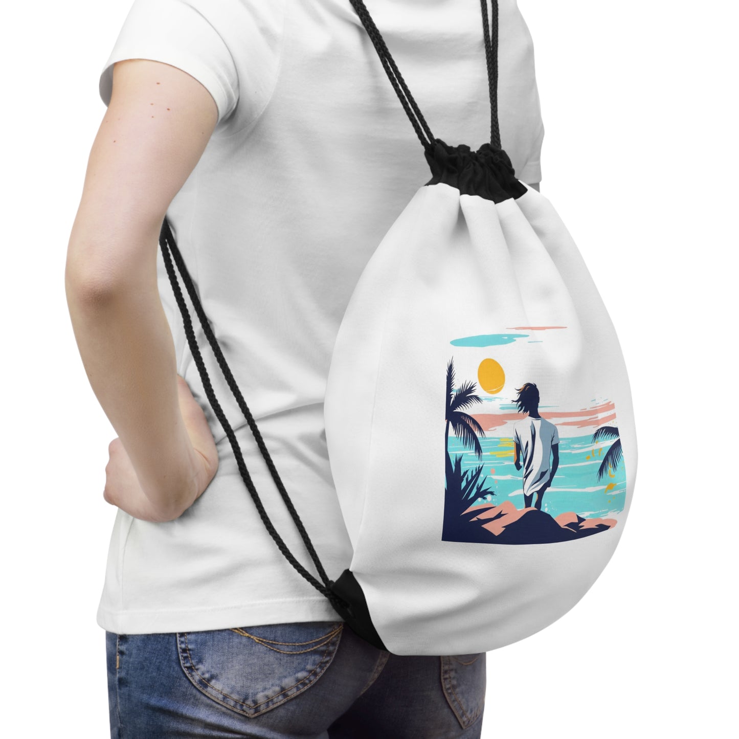Trendy Drawstring Bag for Gym, Beach & Everyday Adventures
