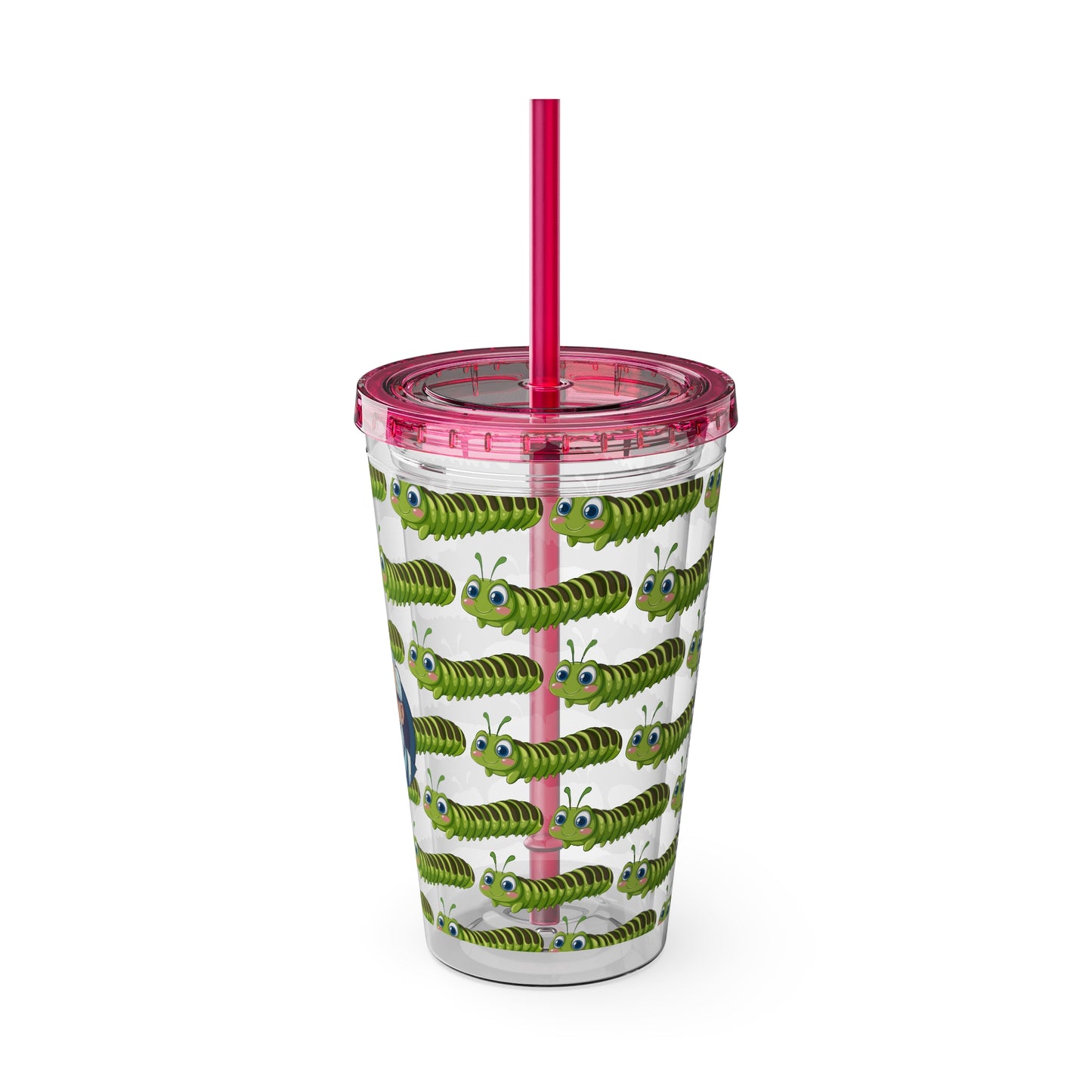 Aesthetic Insulated Tumbler with Straw – 16oz Travel Cup for Trendy Sipping