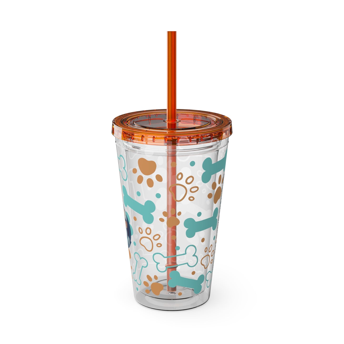 Aesthetic Insulated Tumbler with Straw – 16oz Travel Cup for Trendy Sipping