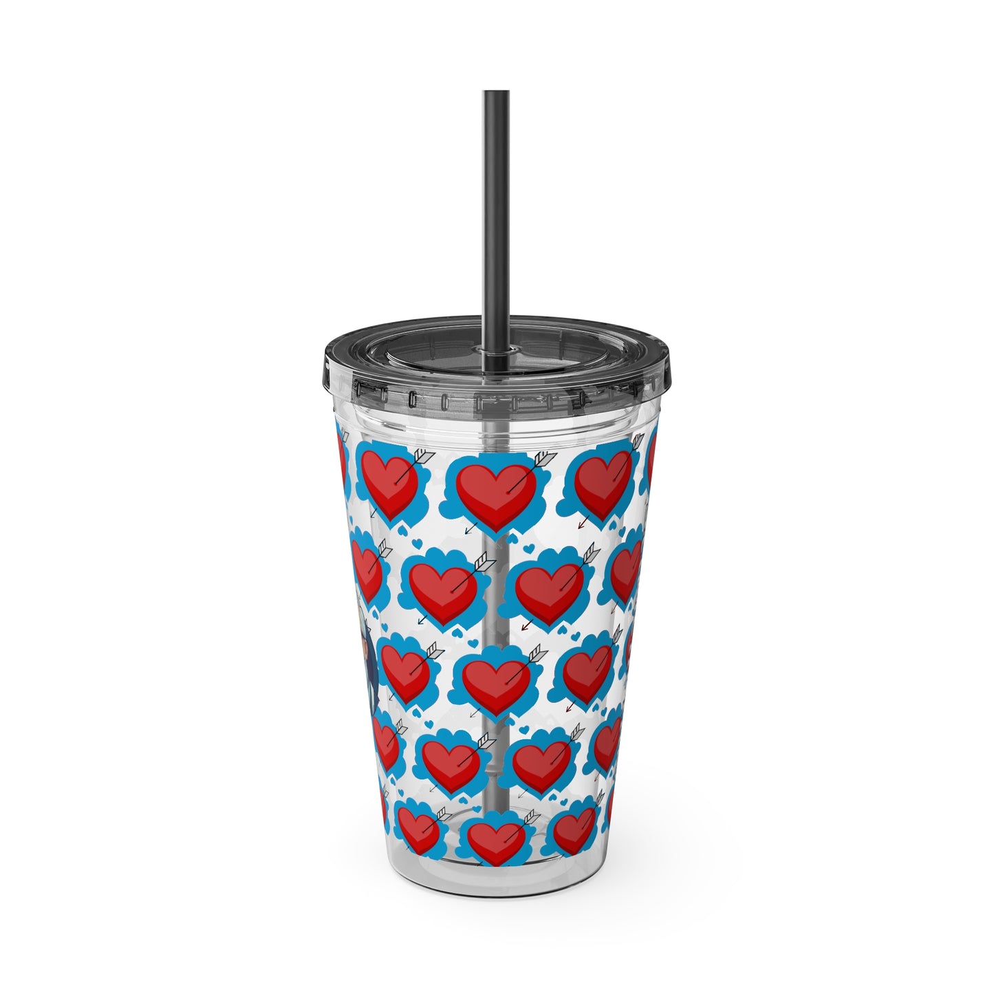 Aesthetic Insulated Tumbler with Straw – 16oz Travel Cup for Trendy Sipping