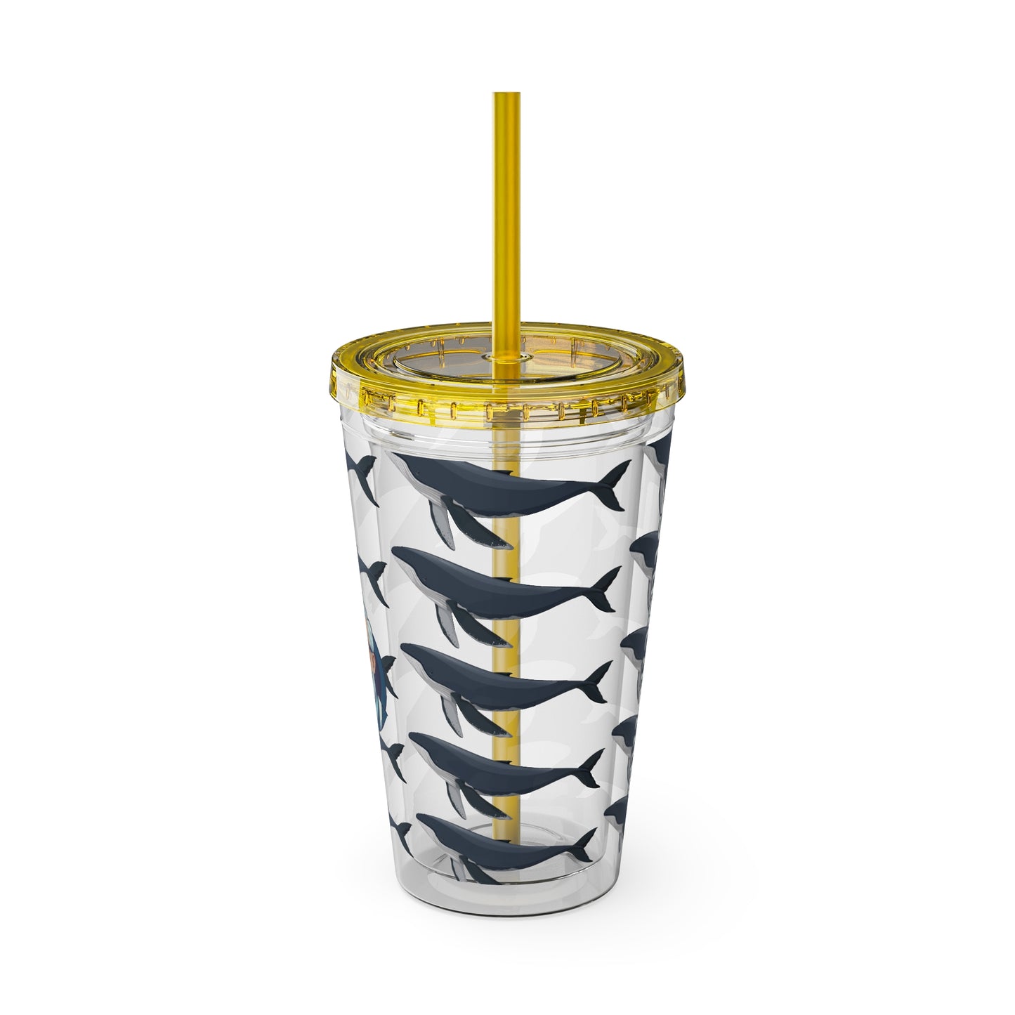 Aesthetic Insulated Tumbler with Straw – 16oz Travel Cup for Trendy Sipping