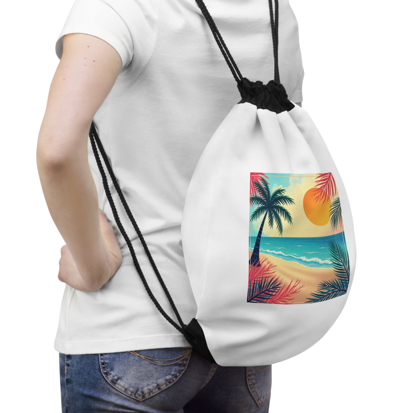 Trendy Drawstring Bag for Gym, Beach & Everyday Adventures