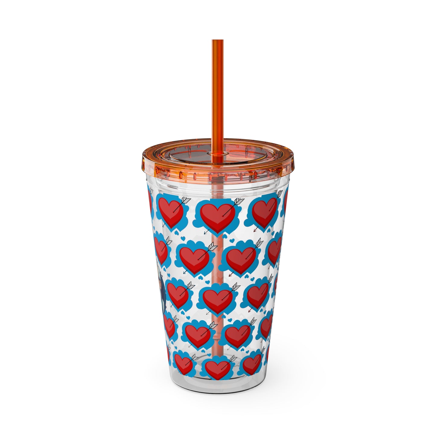Aesthetic Insulated Tumbler with Straw – 16oz Travel Cup for Trendy Sipping