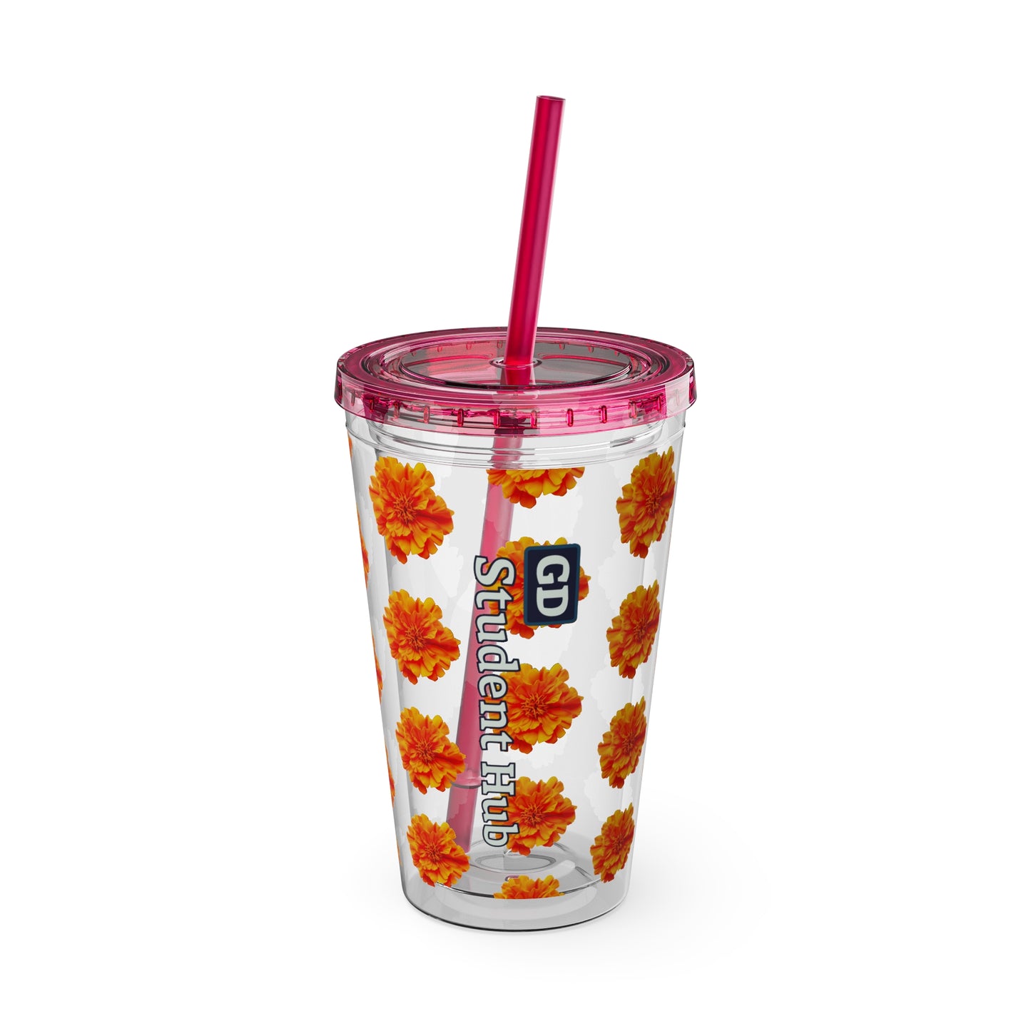 Aesthetic Insulated Tumbler with Straw – 16oz Travel Cup for Trendy Sipping