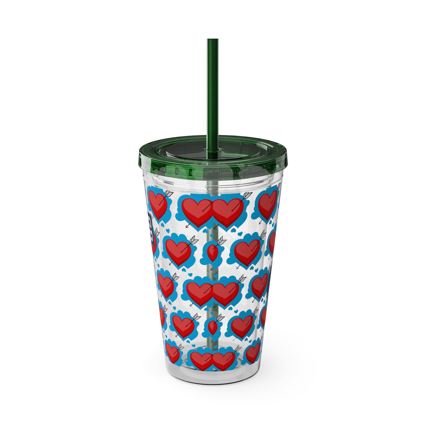 Aesthetic Insulated Tumbler with Straw – 16oz Travel Cup for Trendy Sipping