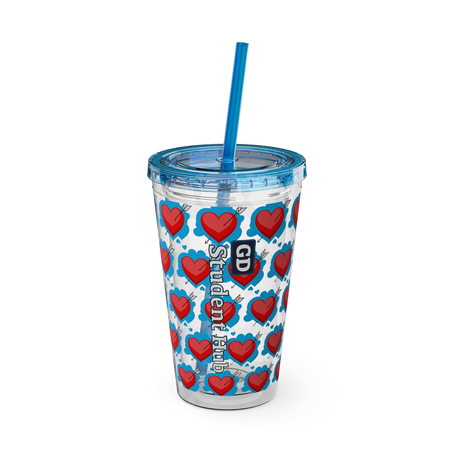 Aesthetic Insulated Tumbler with Straw – 16oz Travel Cup for Trendy Sipping