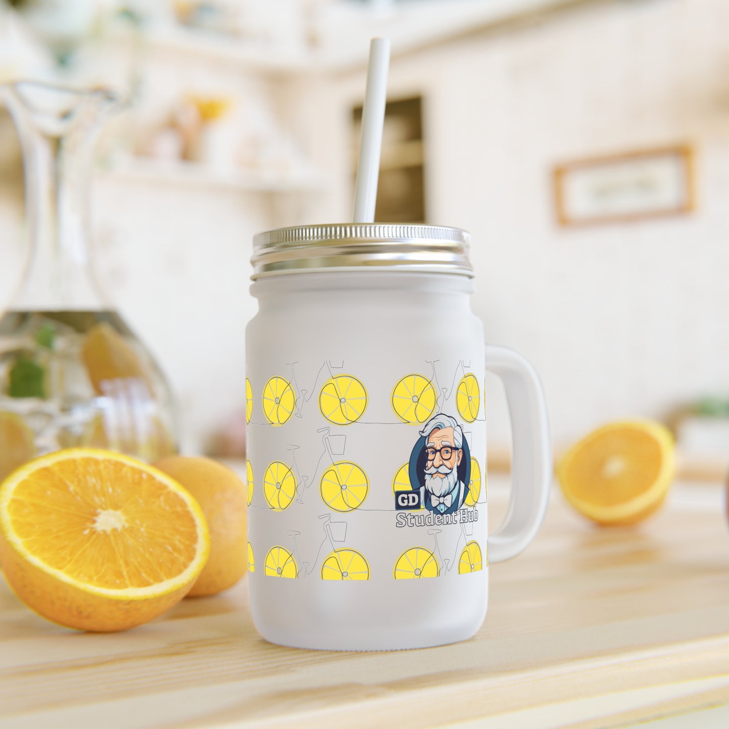 Chill Sips: Custom Frosted Mason Jar (12oz)