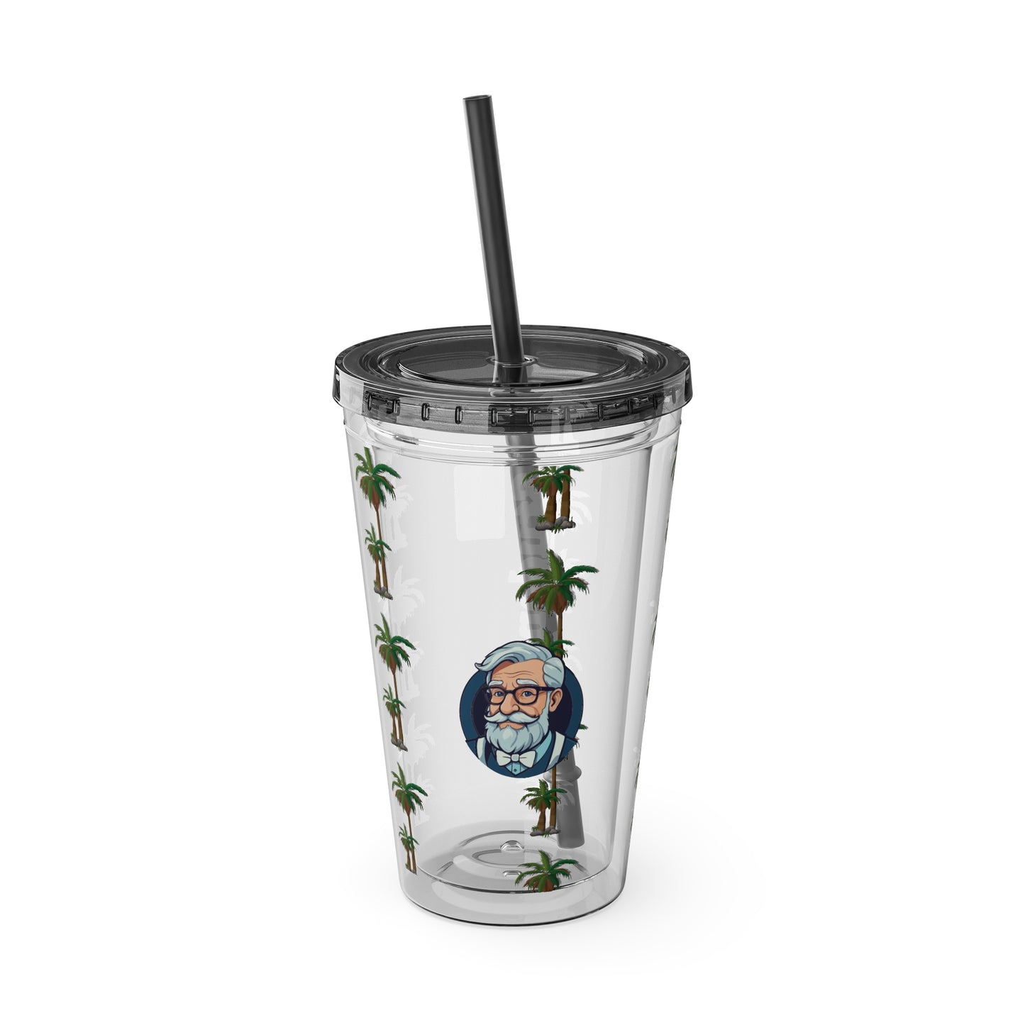 Aesthetic Insulated Tumbler with Straw – 16oz Travel Cup for Trendy Sipping