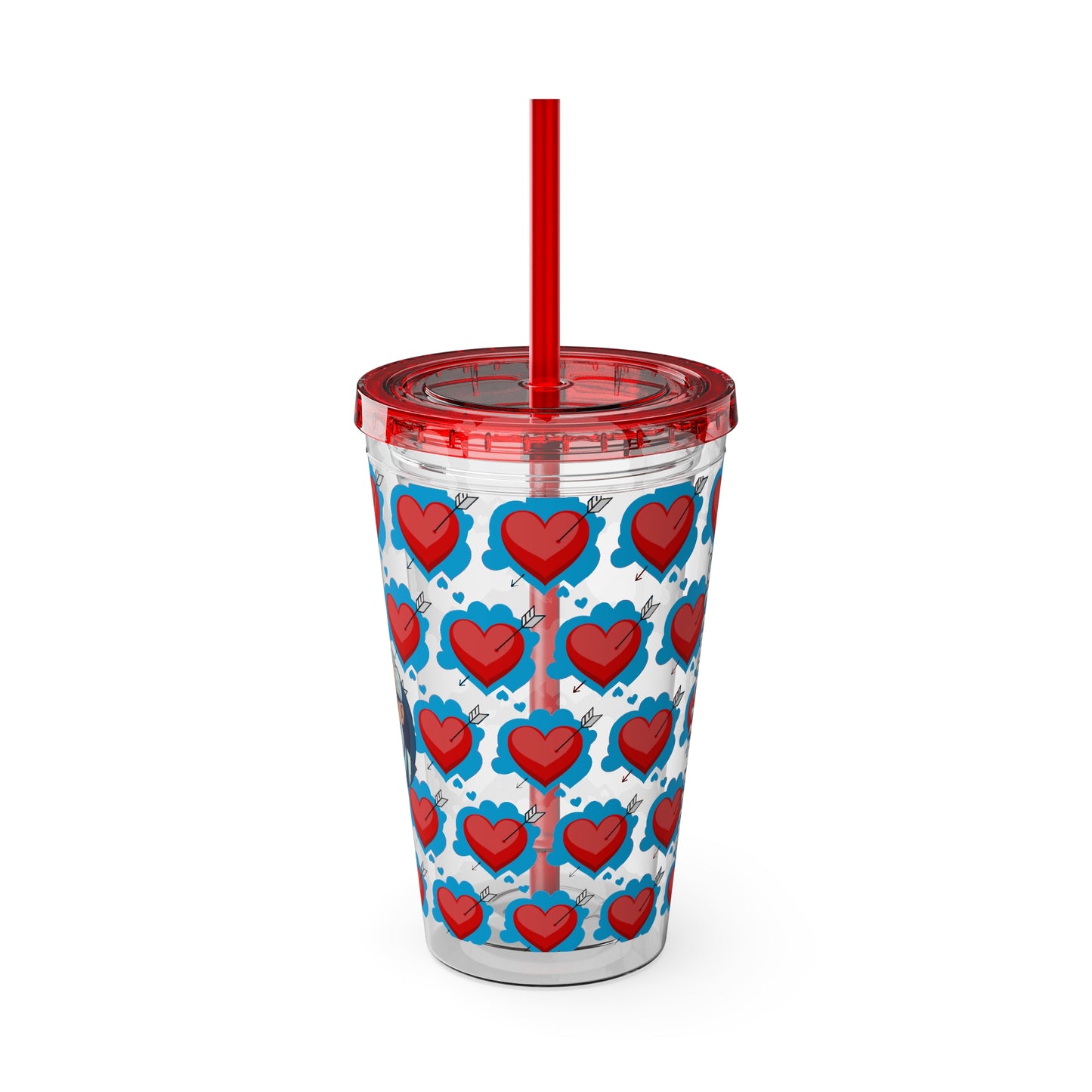 Aesthetic Insulated Tumbler with Straw – 16oz Travel Cup for Trendy Sipping