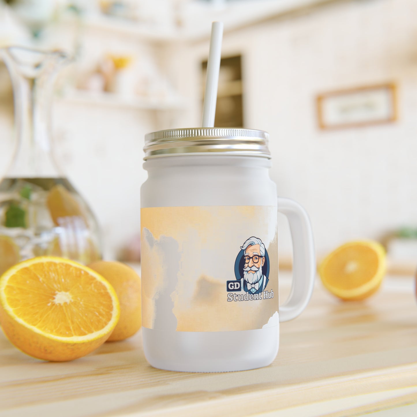 Chill Sips: Custom Frosted Mason Jar (12oz)