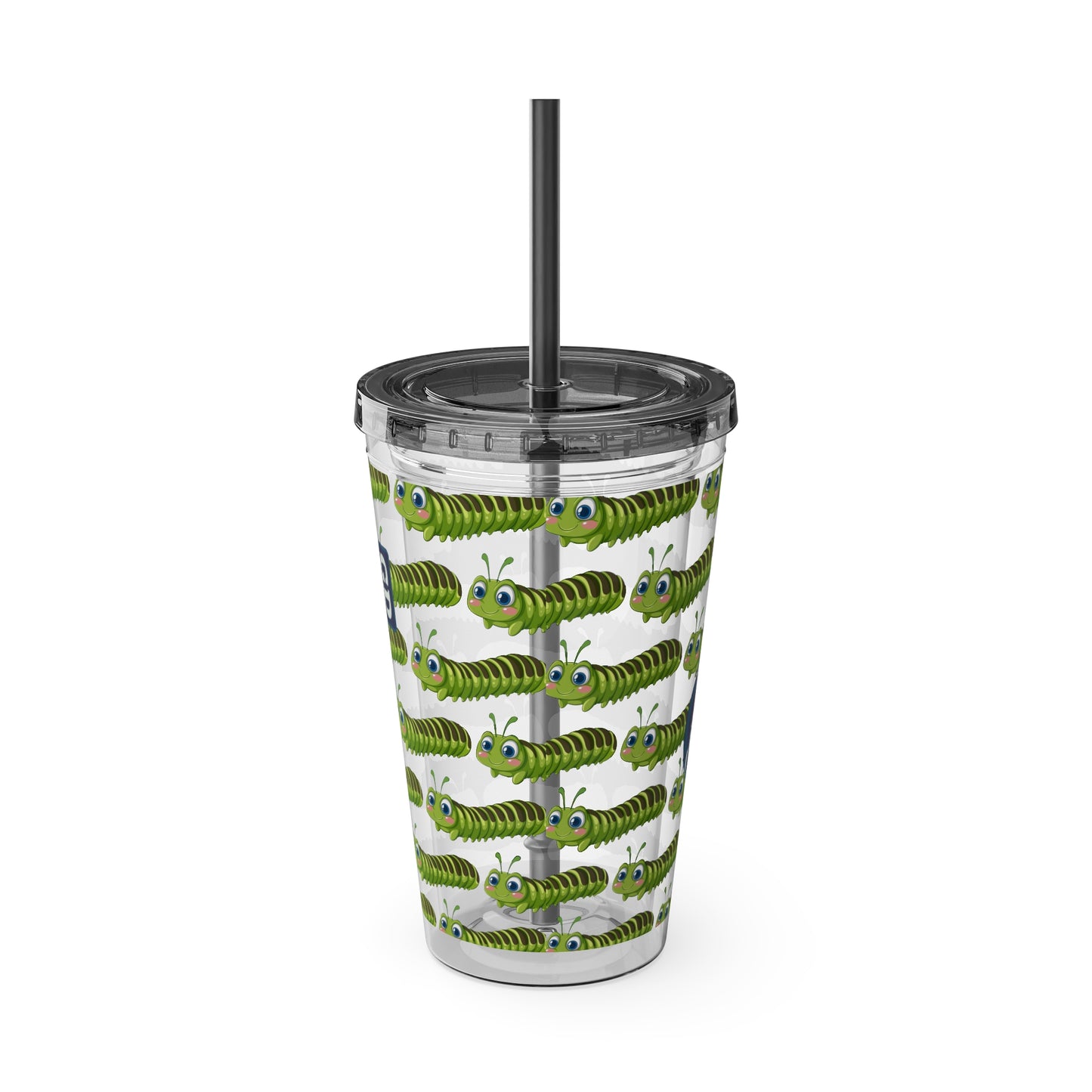 Aesthetic Insulated Tumbler with Straw – 16oz Travel Cup for Trendy Sipping