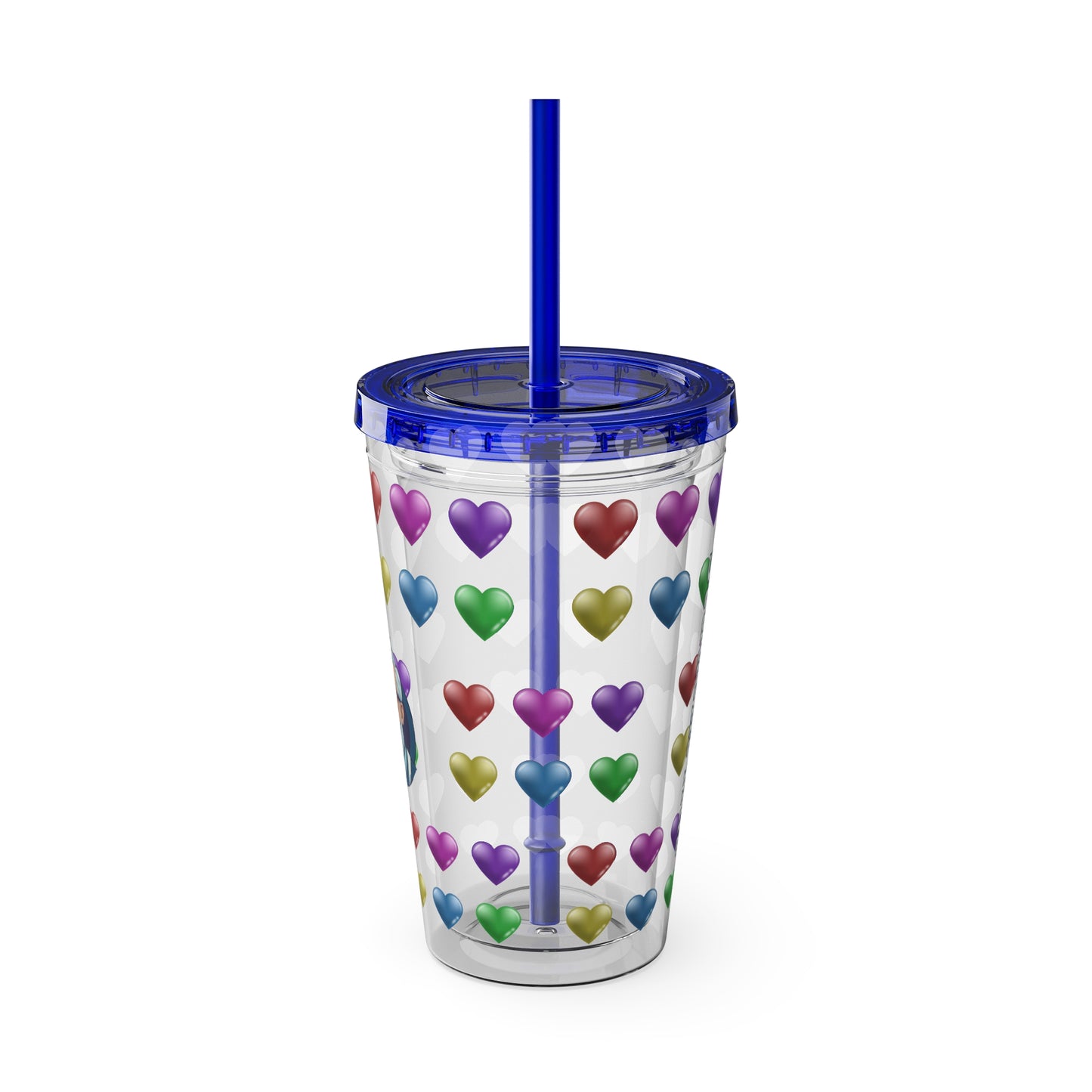 Aesthetic Insulated Tumbler with Straw – 16oz Travel Cup for Trendy Sipping