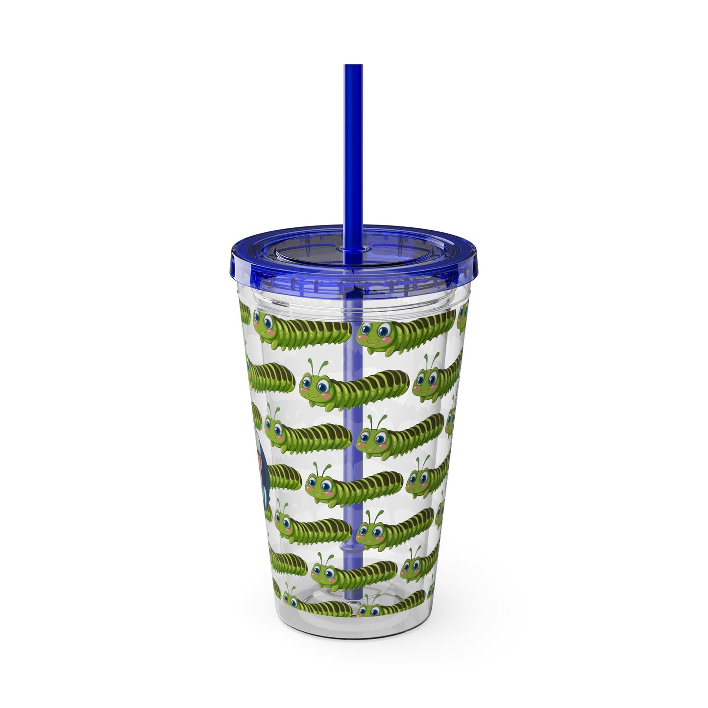 Aesthetic Insulated Tumbler with Straw – 16oz Travel Cup for Trendy Sipping