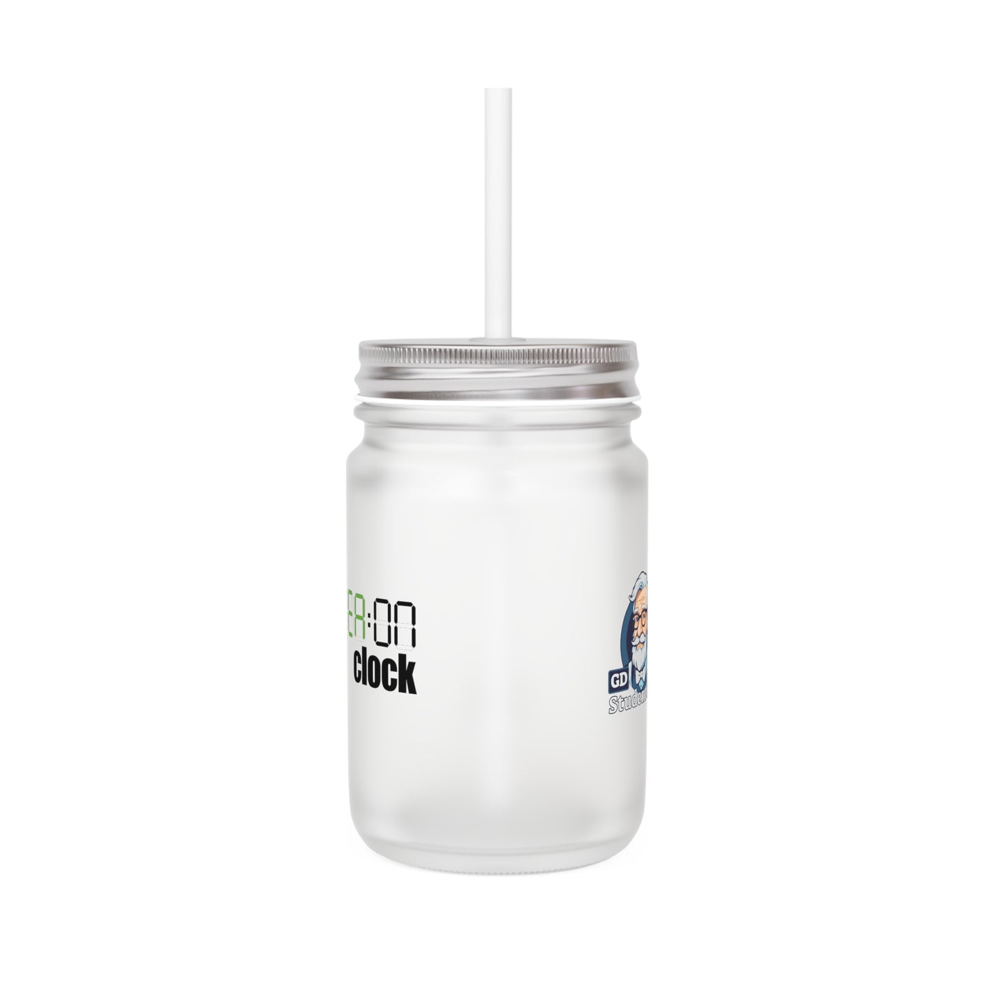 Chill Sips: Custom Frosted Mason Jar (12oz)