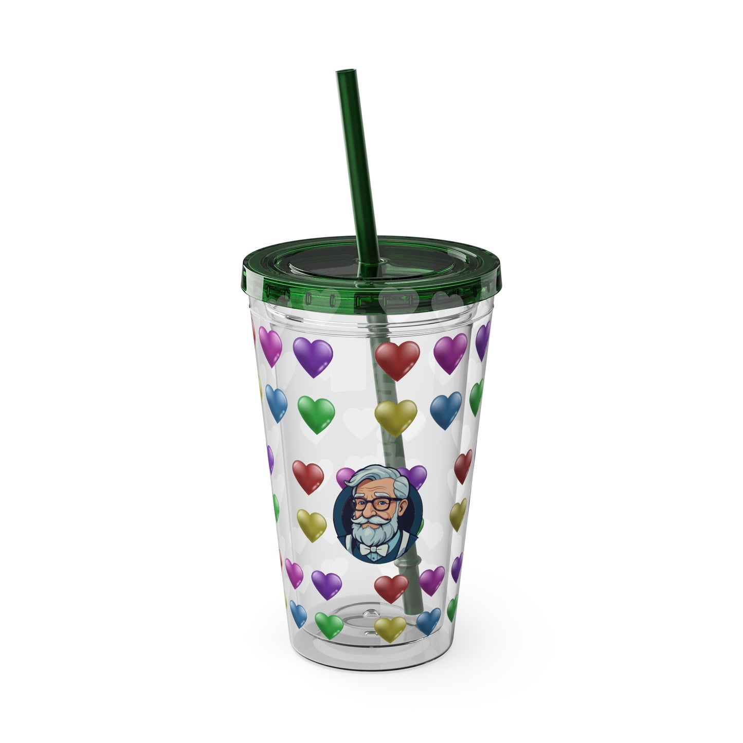 Aesthetic Insulated Tumbler with Straw – 16oz Travel Cup for Trendy Sipping