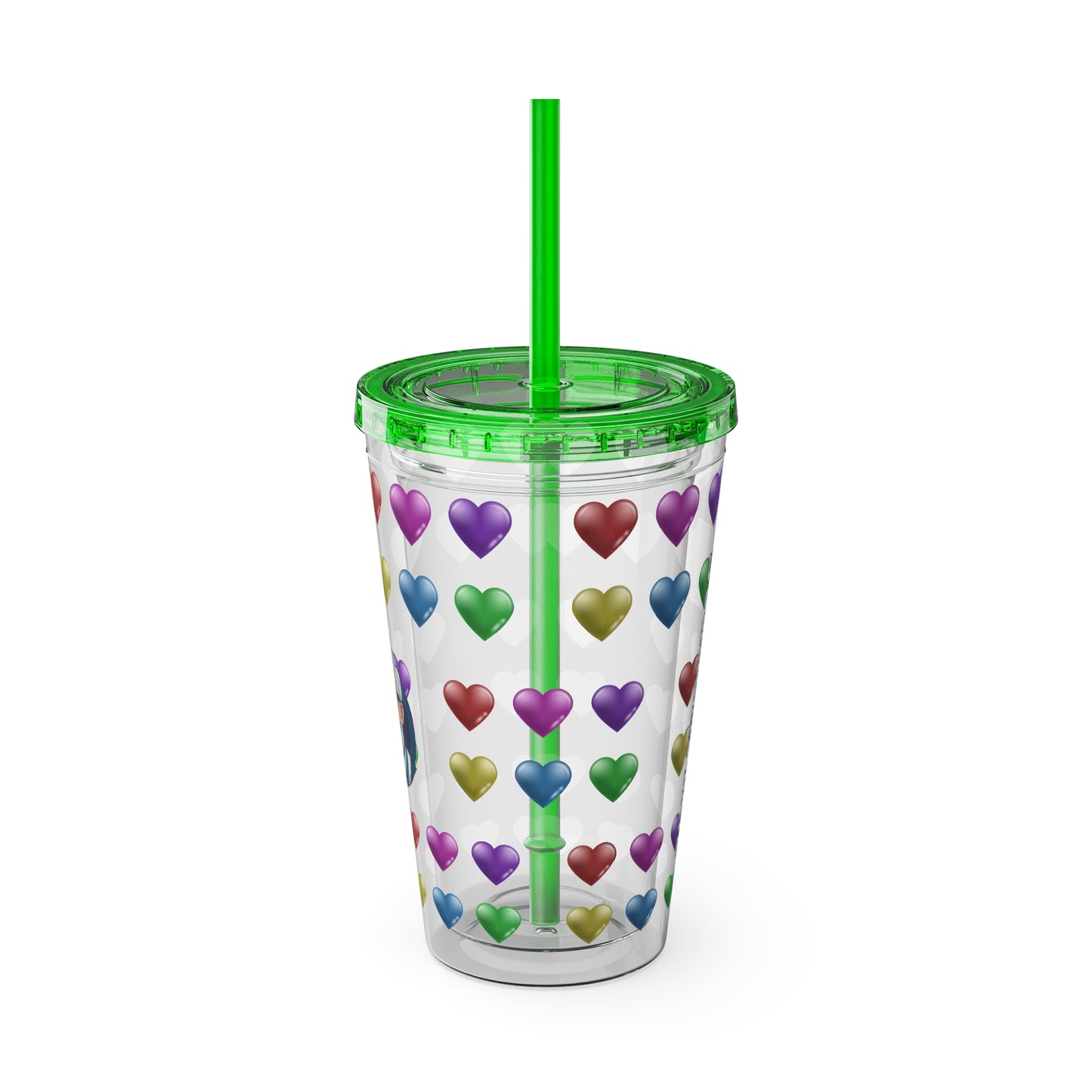 Aesthetic Insulated Tumbler with Straw – 16oz Travel Cup for Trendy Sipping
