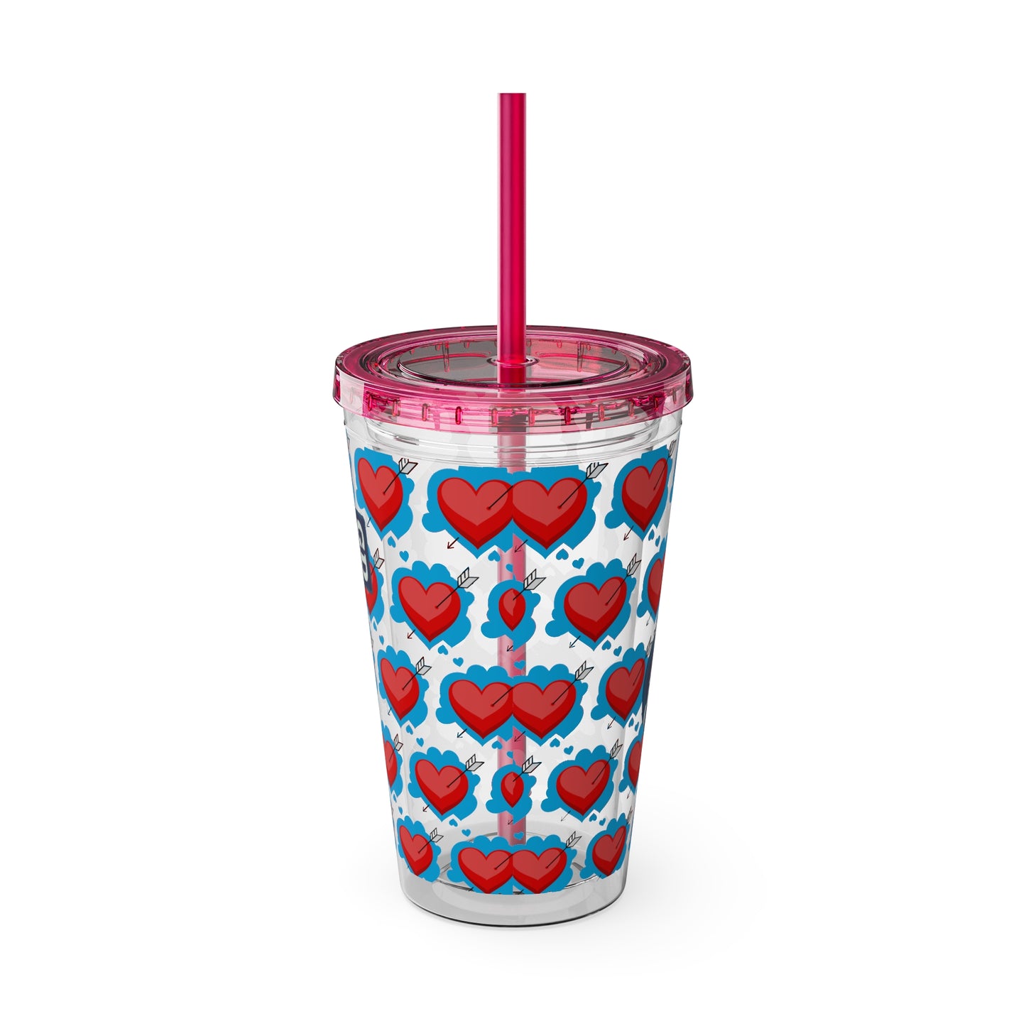 Aesthetic Insulated Tumbler with Straw – 16oz Travel Cup for Trendy Sipping