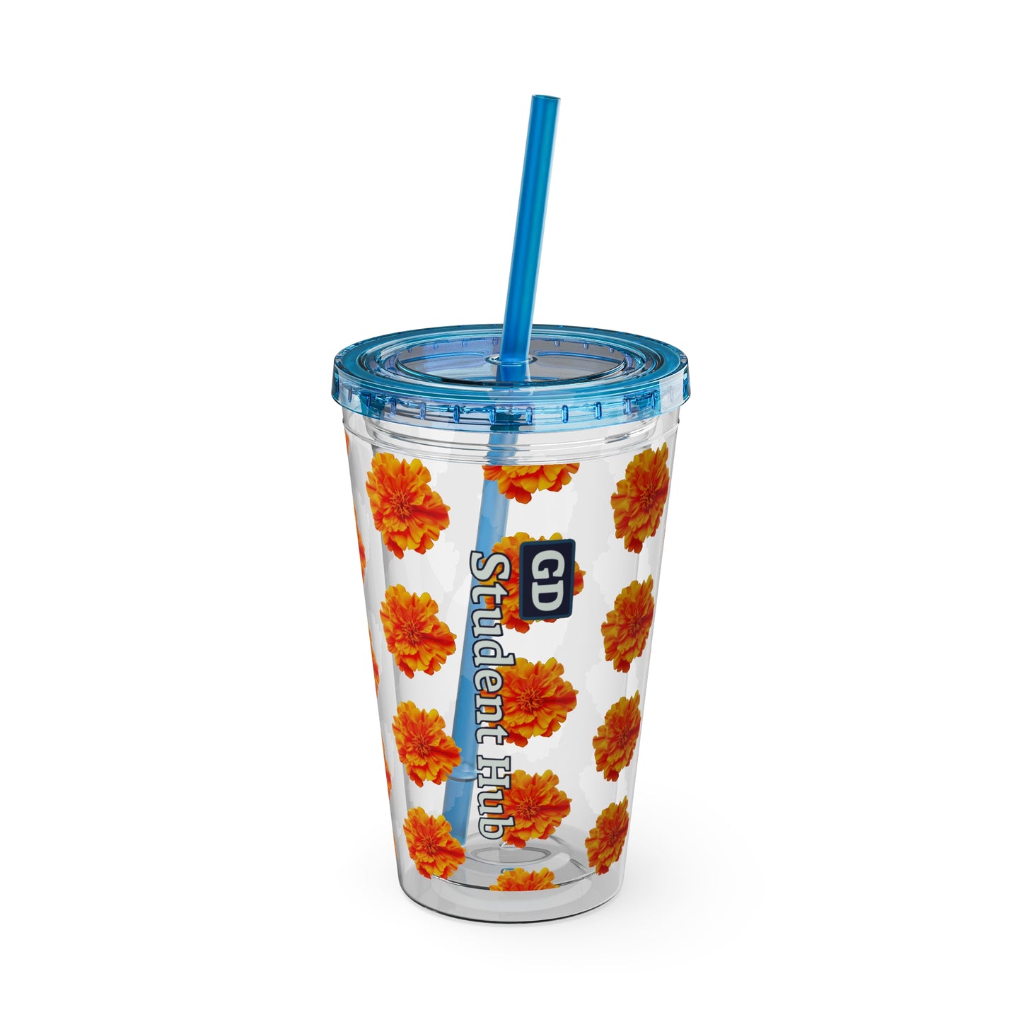 Aesthetic Insulated Tumbler with Straw – 16oz Travel Cup for Trendy Sipping