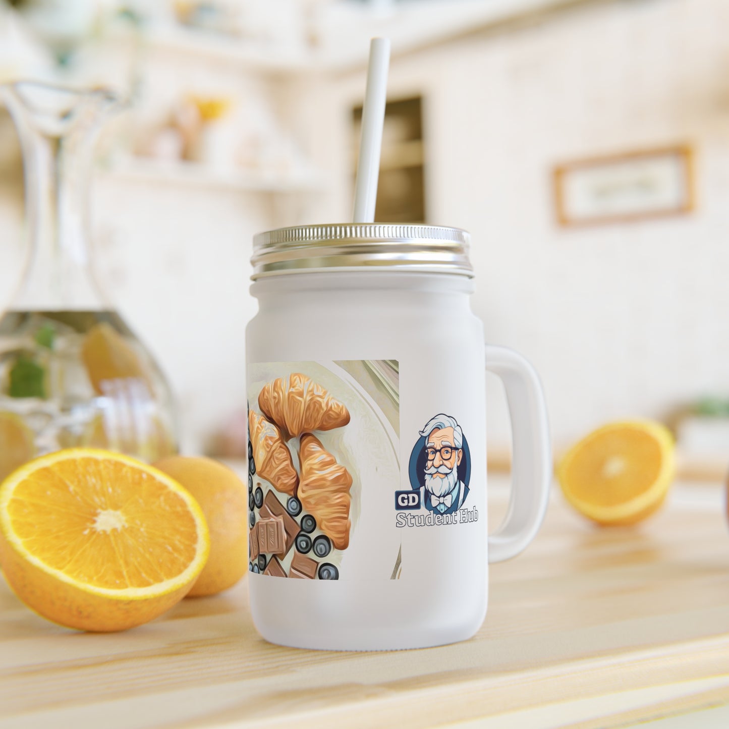 Chill Sips: Custom Frosted Mason Jar (12oz)