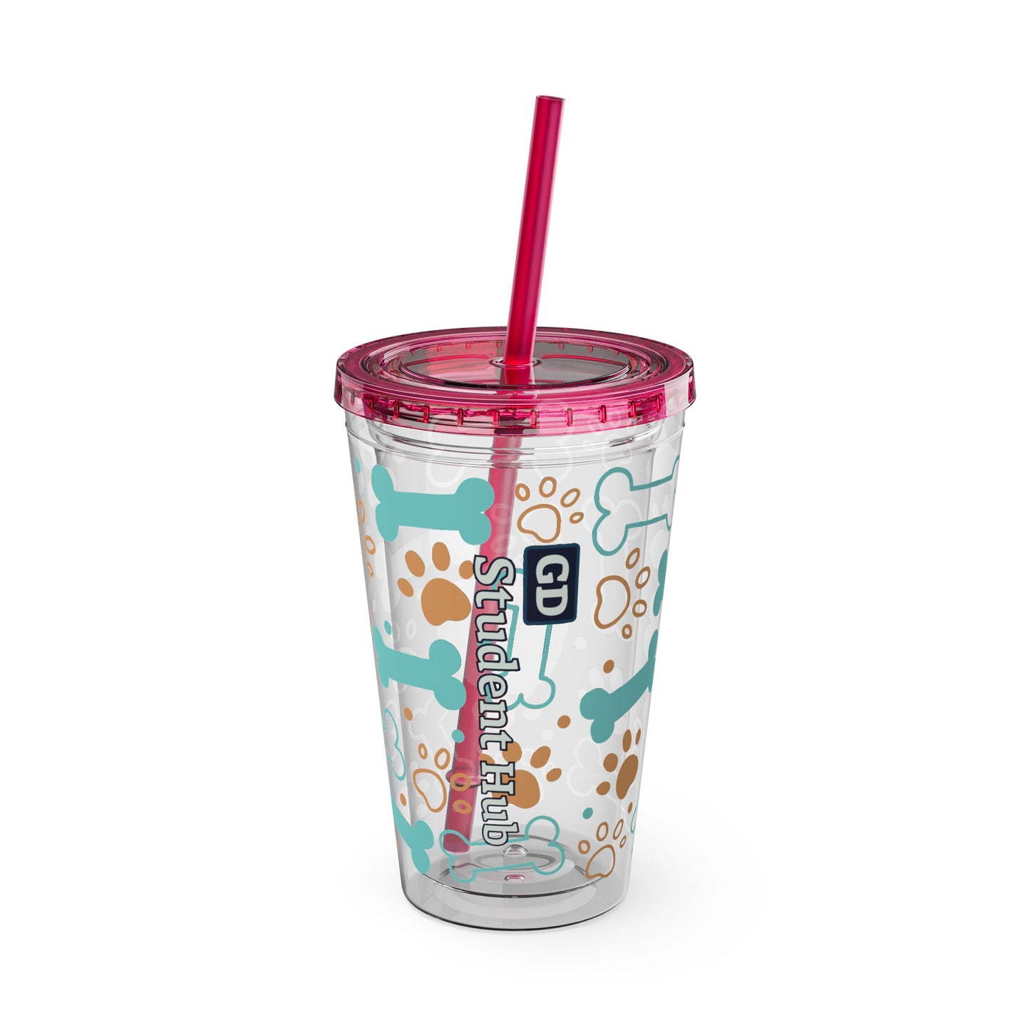 Aesthetic Insulated Tumbler with Straw – 16oz Travel Cup for Trendy Sipping