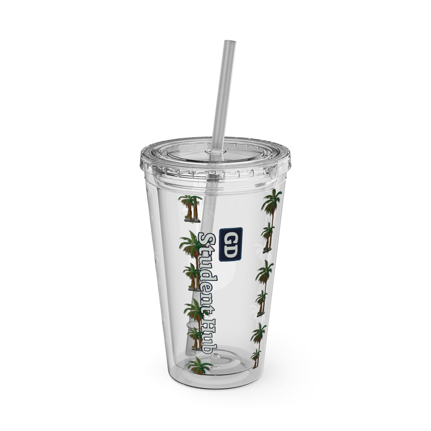 Aesthetic Insulated Tumbler with Straw – 16oz Travel Cup for Trendy Sipping