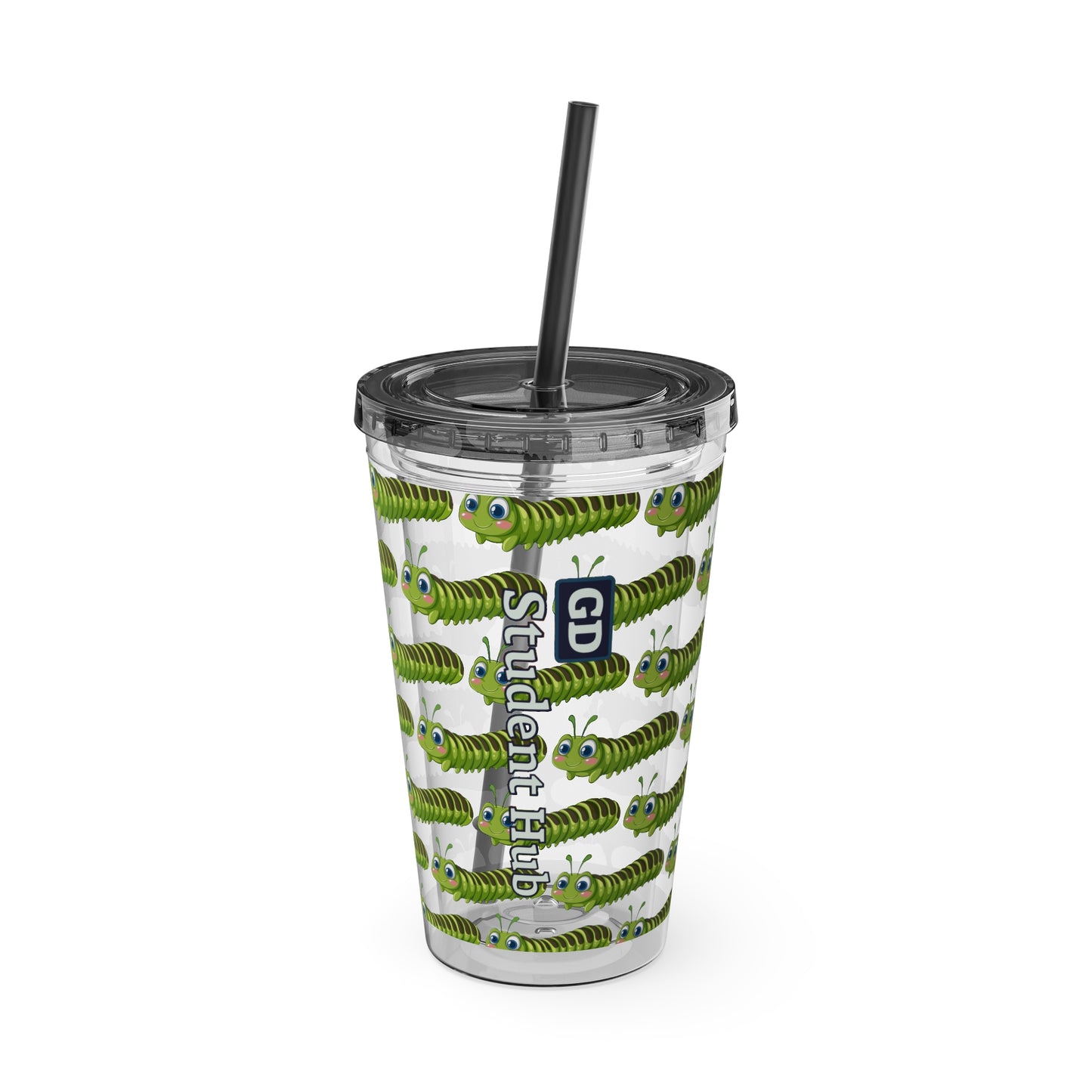 Aesthetic Insulated Tumbler with Straw – 16oz Travel Cup for Trendy Sipping