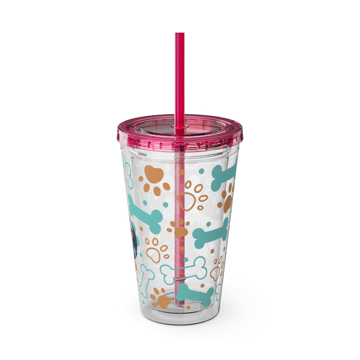 Aesthetic Insulated Tumbler with Straw – 16oz Travel Cup for Trendy Sipping