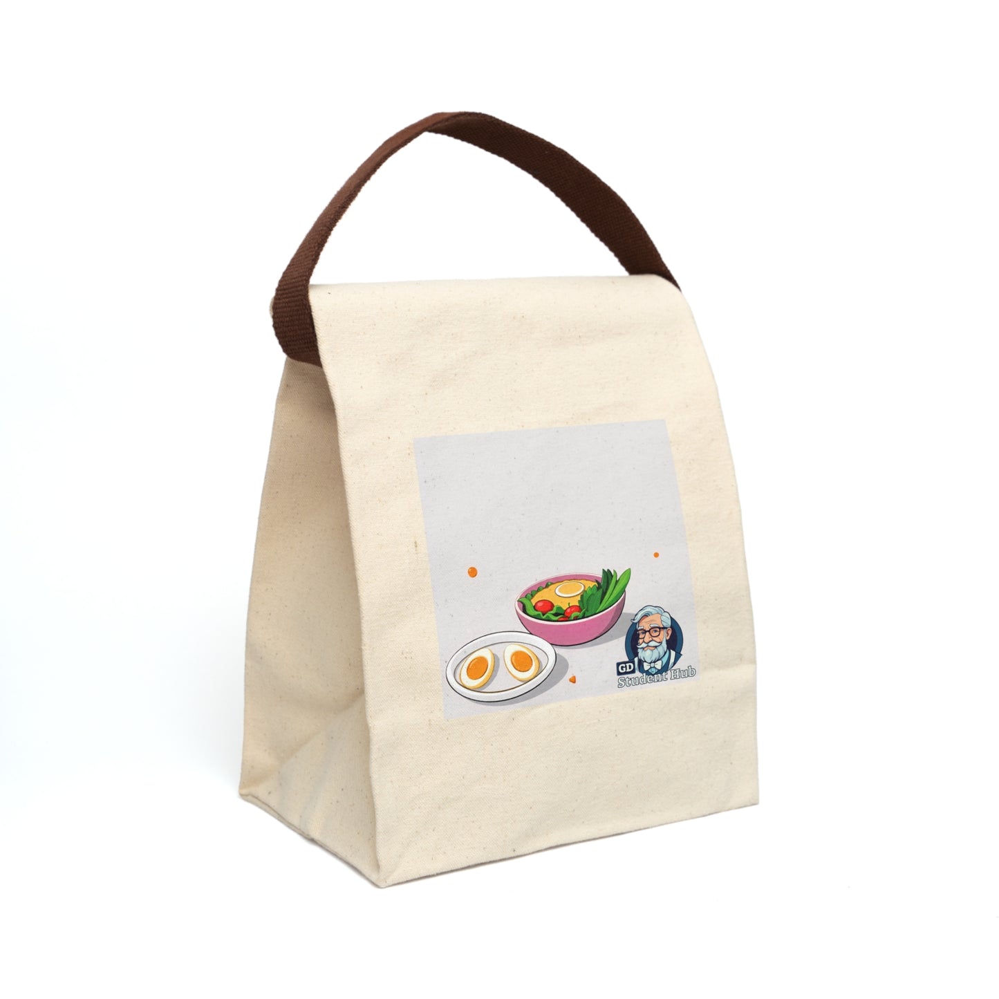 Retro Vibes: Canvas Lunch Bag with Strap