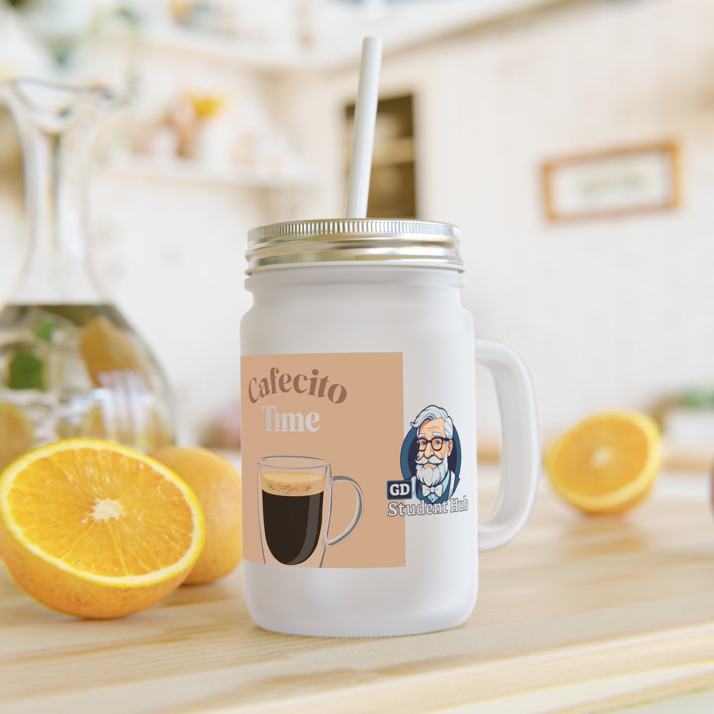 Chill Sips: Custom Frosted Mason Jar (12oz)