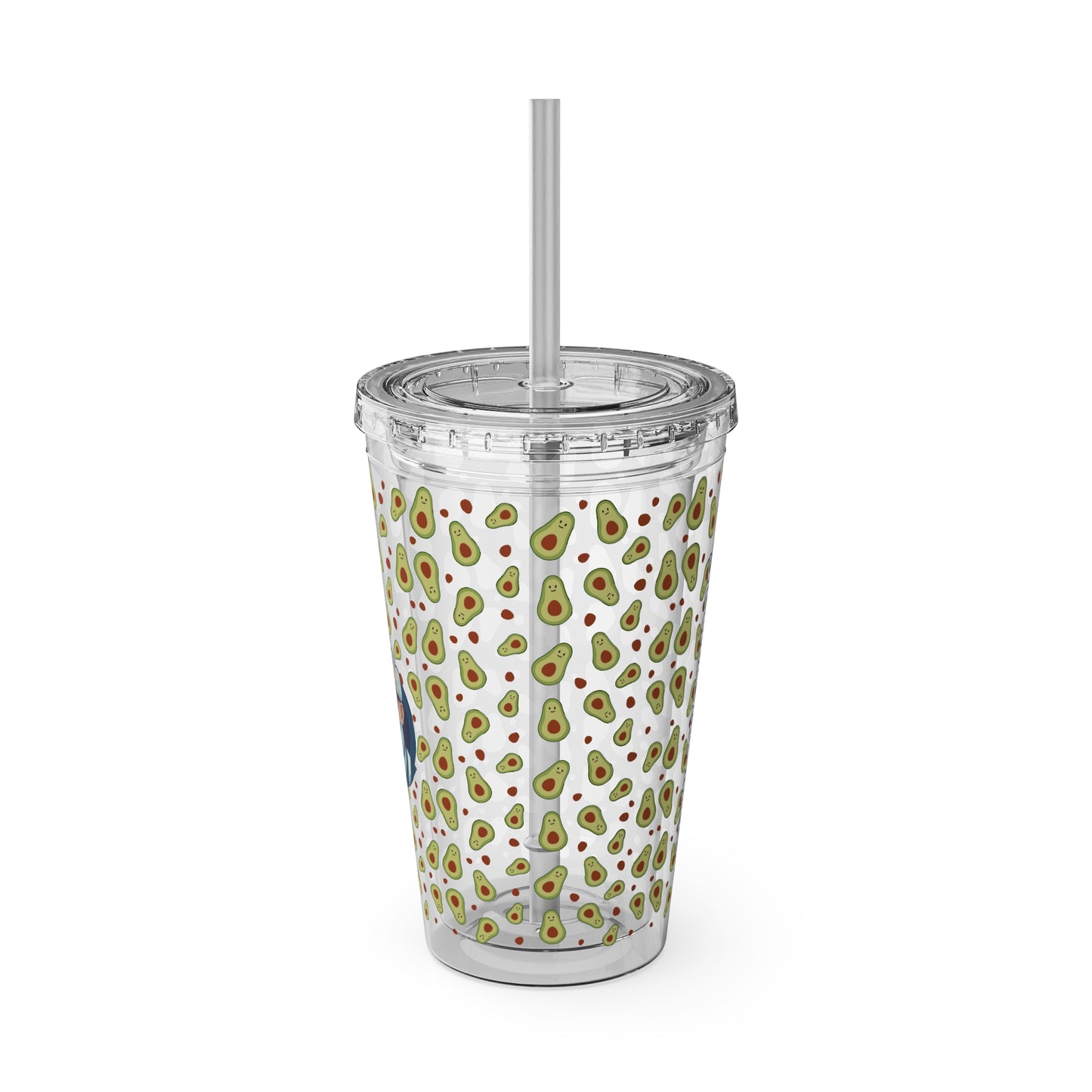 Aesthetic Insulated Tumbler with Straw – 16oz Travel Cup for Trendy Sipping