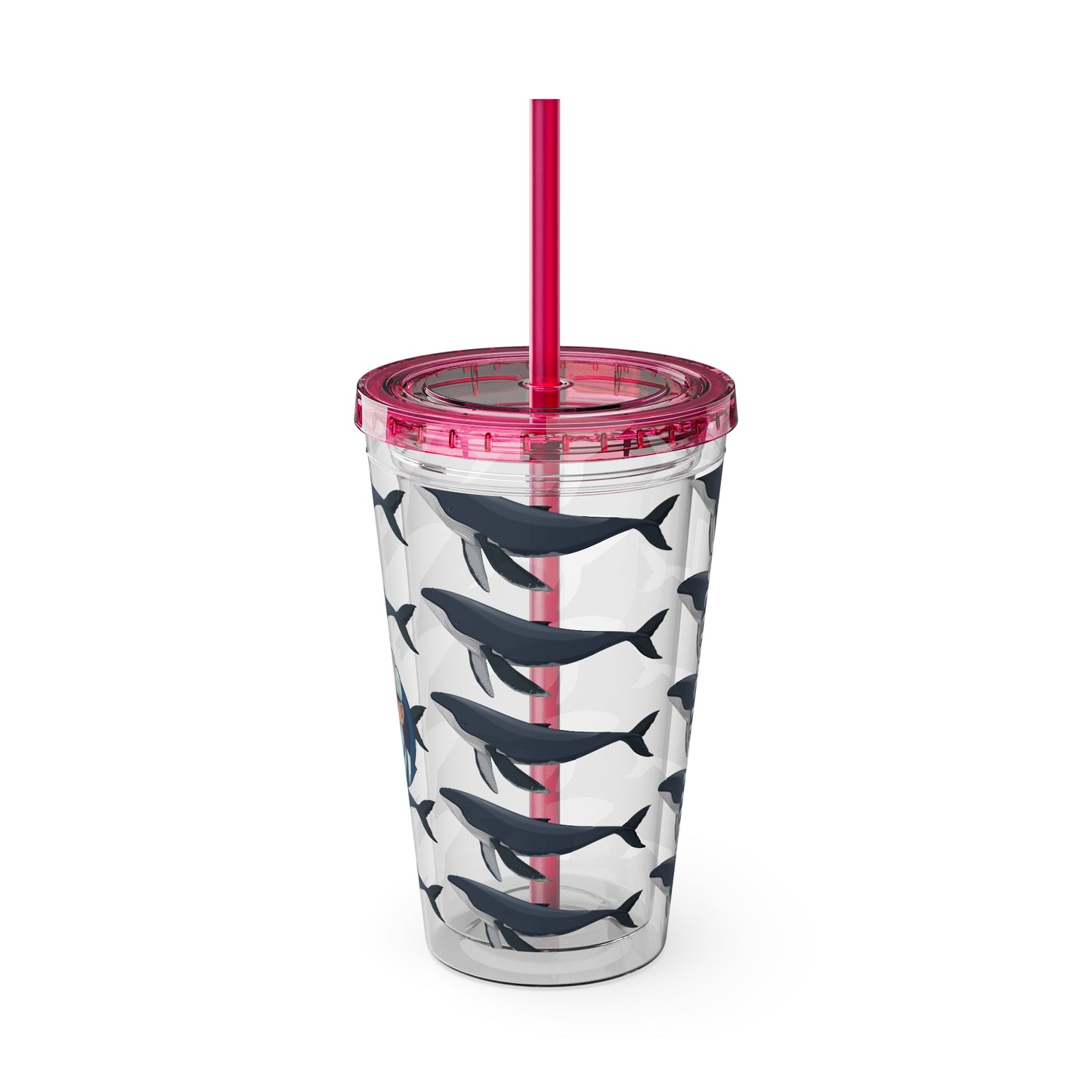 Aesthetic Insulated Tumbler with Straw – 16oz Travel Cup for Trendy Sipping