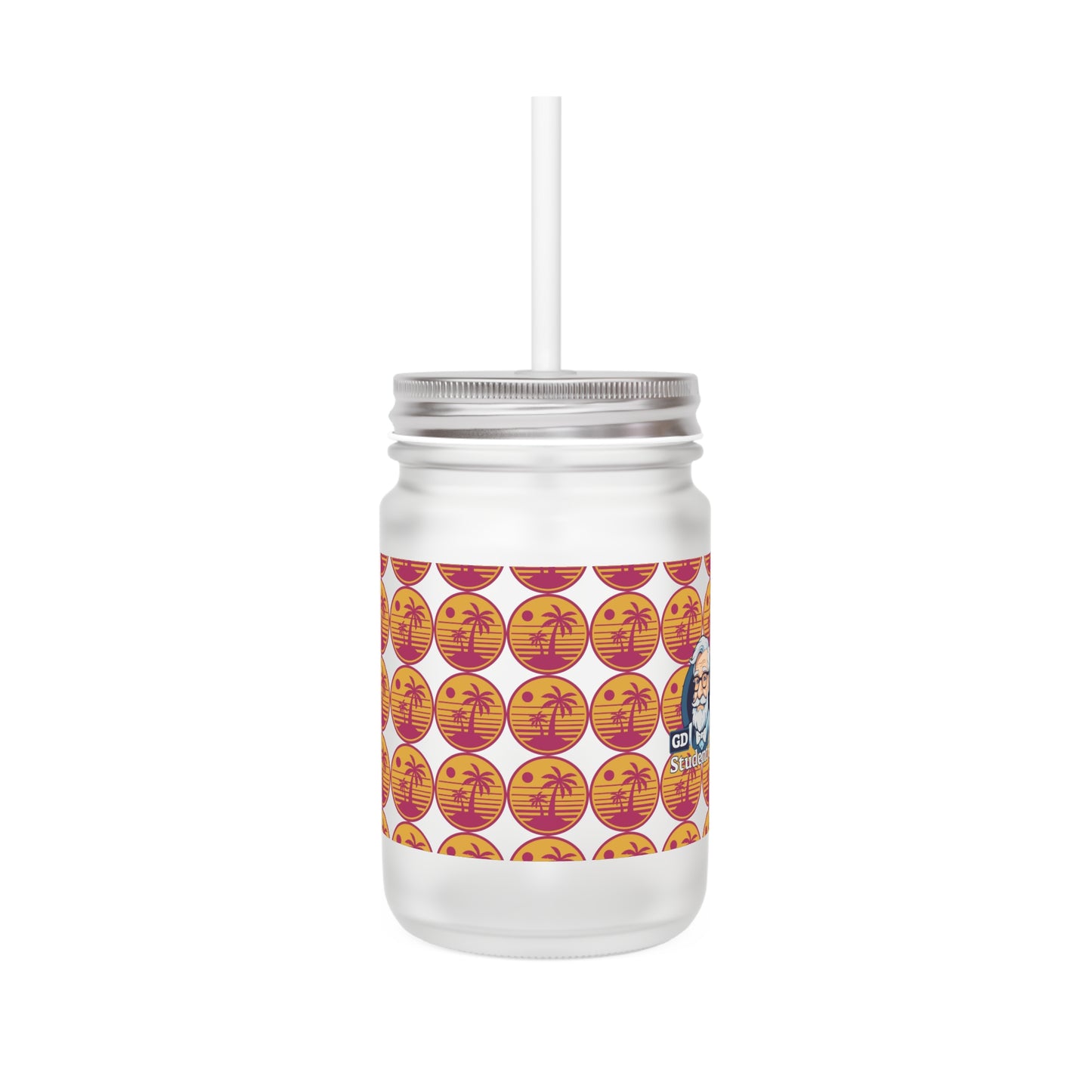 Chill Sips: Custom Frosted Mason Jar (12oz)