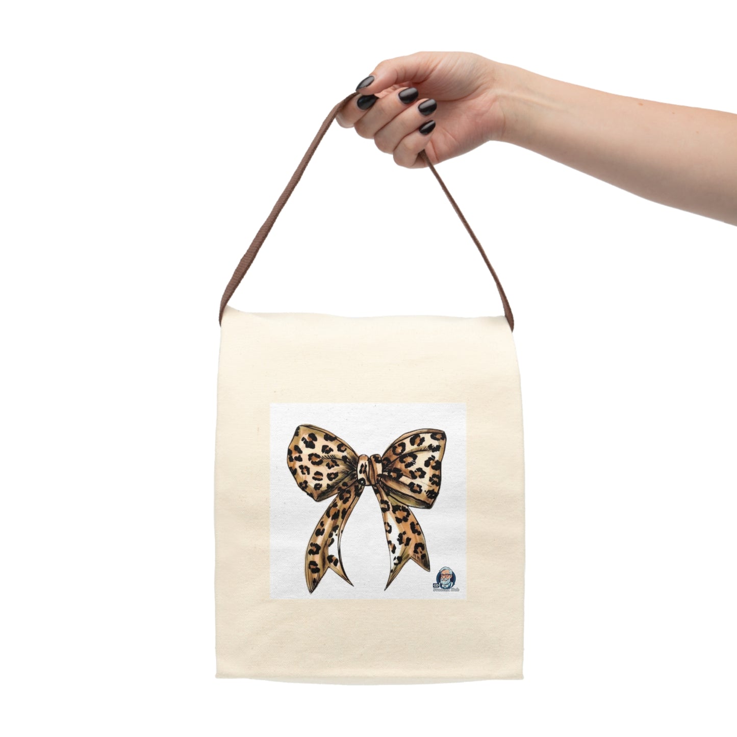 Retro Vibes: Canvas Lunch Bag with Strap
