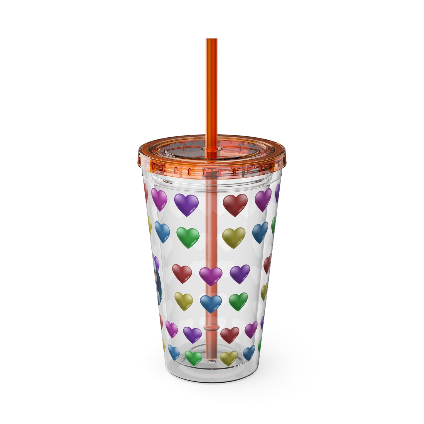 Aesthetic Insulated Tumbler with Straw – 16oz Travel Cup for Trendy Sipping
