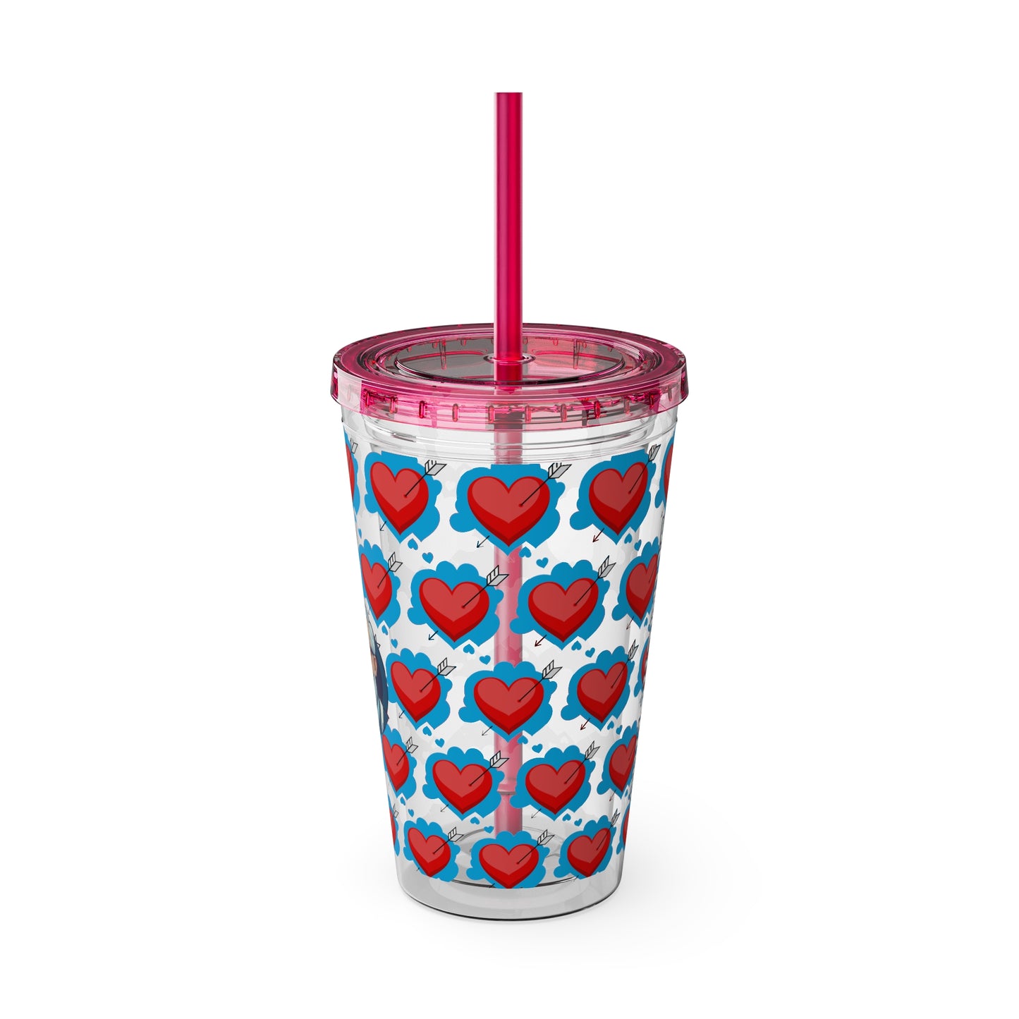 Aesthetic Insulated Tumbler with Straw – 16oz Travel Cup for Trendy Sipping