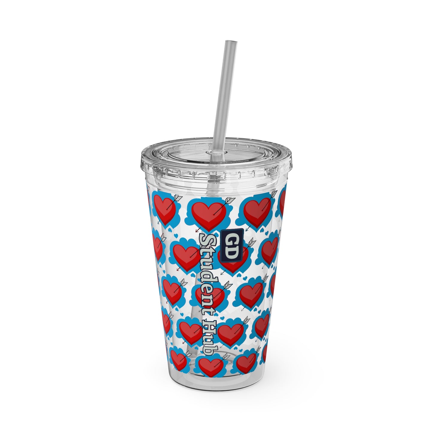 Aesthetic Insulated Tumbler with Straw – 16oz Travel Cup for Trendy Sipping