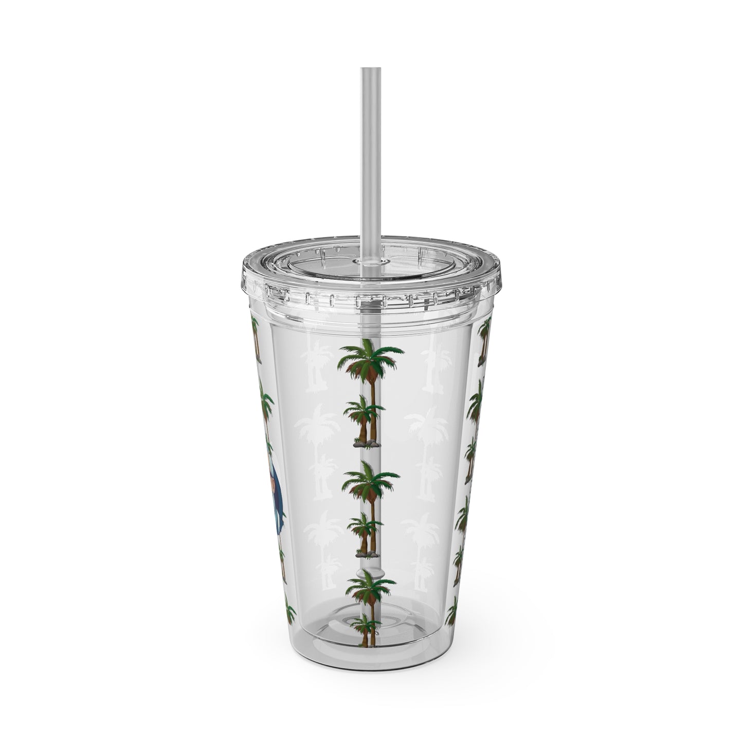 Aesthetic Insulated Tumbler with Straw – 16oz Travel Cup for Trendy Sipping