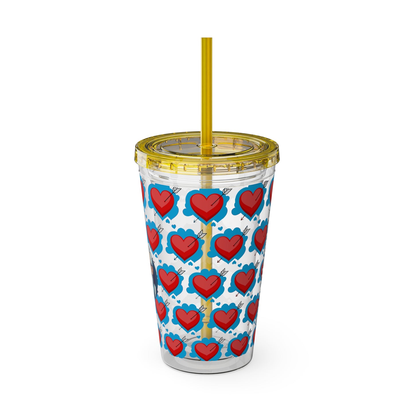 Aesthetic Insulated Tumbler with Straw – 16oz Travel Cup for Trendy Sipping