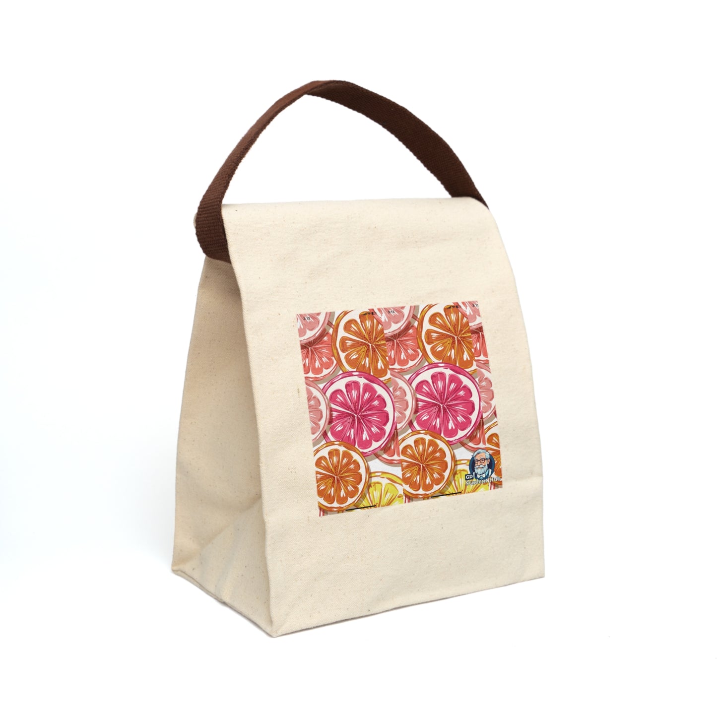 Retro Vibes: Canvas Lunch Bag with Strap