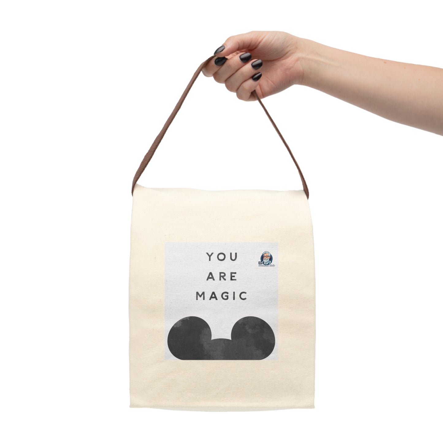 Retro Vibes: Canvas Lunch Bag with Strap