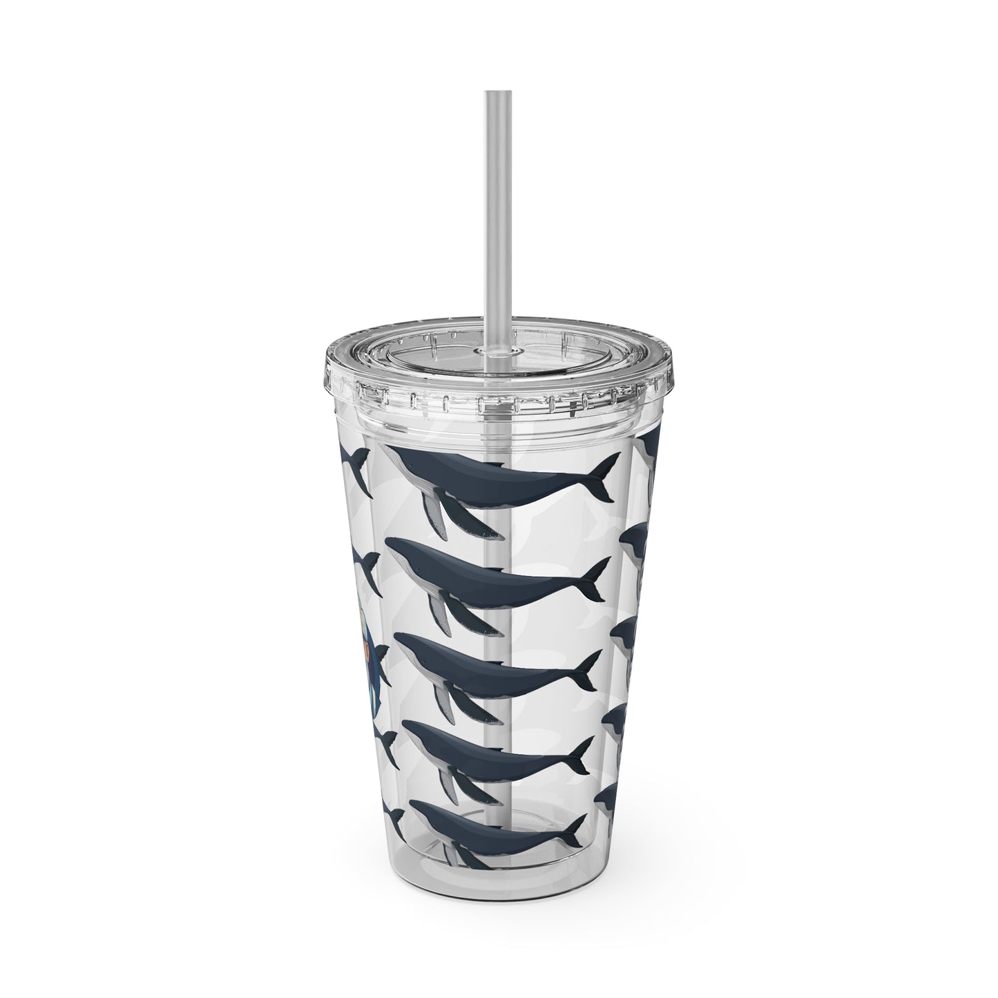 Aesthetic Insulated Tumbler with Straw – 16oz Travel Cup for Trendy Sipping