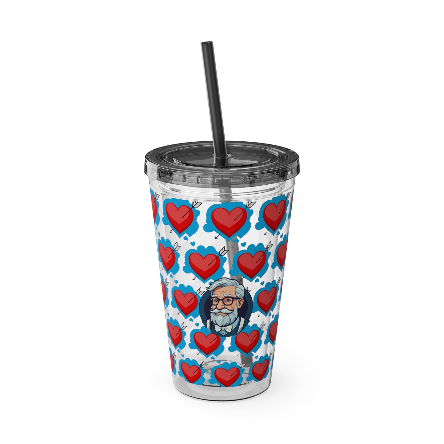 Aesthetic Insulated Tumbler with Straw – 16oz Travel Cup for Trendy Sipping