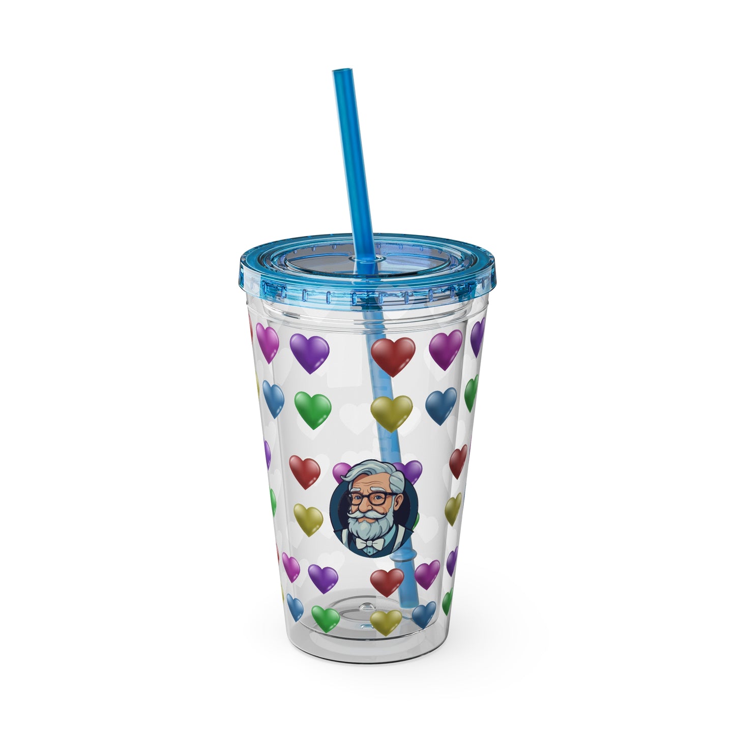 Aesthetic Insulated Tumbler with Straw – 16oz Travel Cup for Trendy Sipping