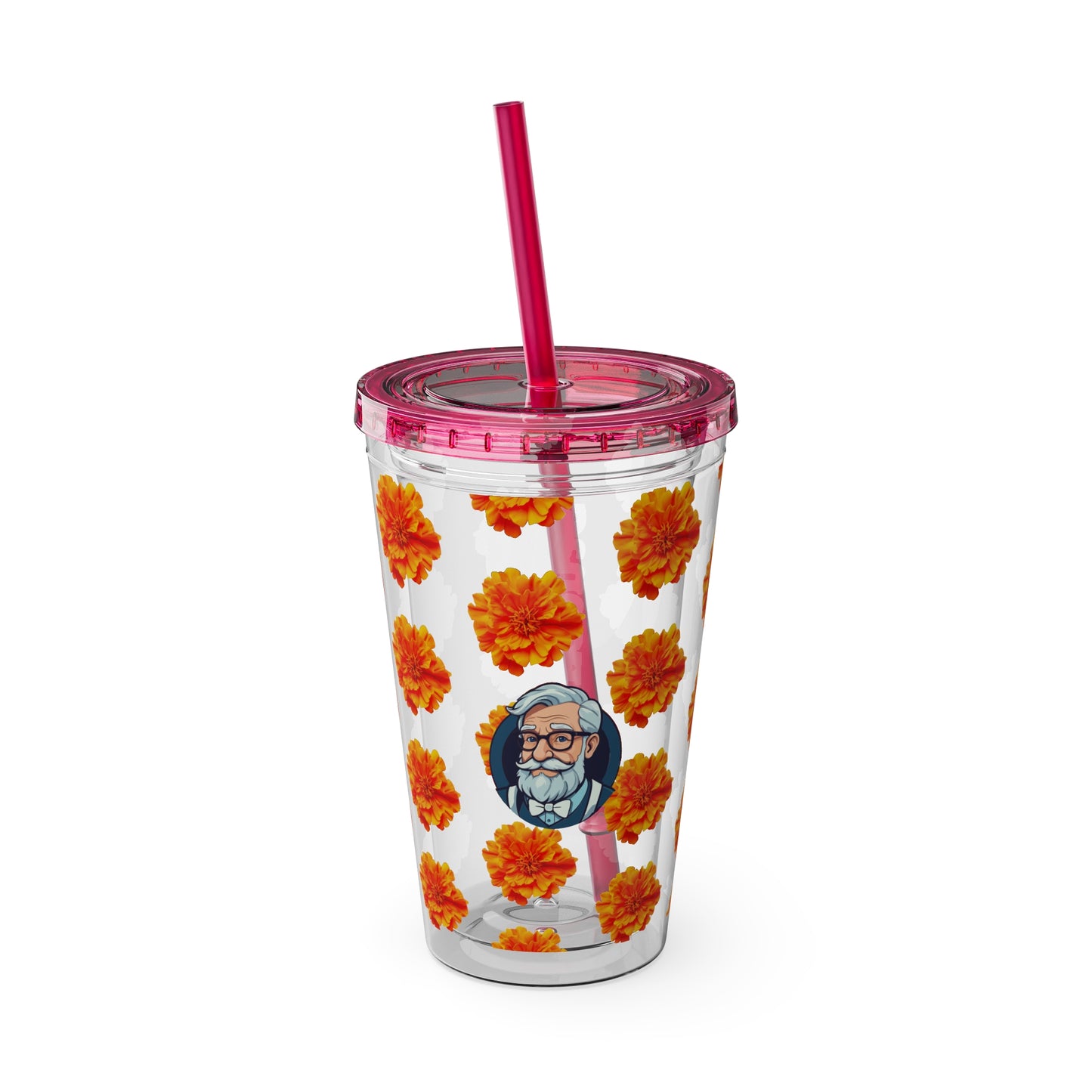 Aesthetic Insulated Tumbler with Straw – 16oz Travel Cup for Trendy Sipping