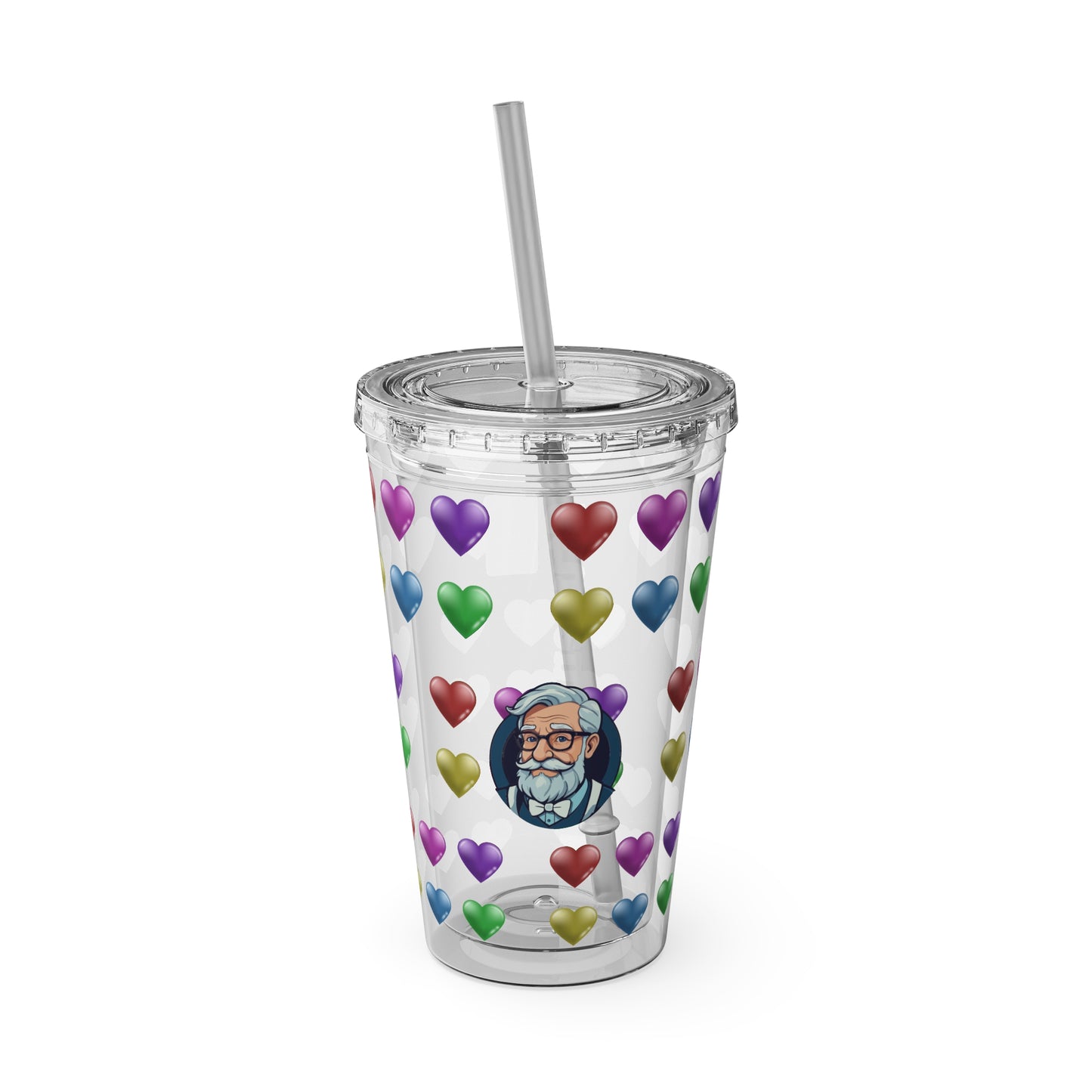 Aesthetic Insulated Tumbler with Straw – 16oz Travel Cup for Trendy Sipping