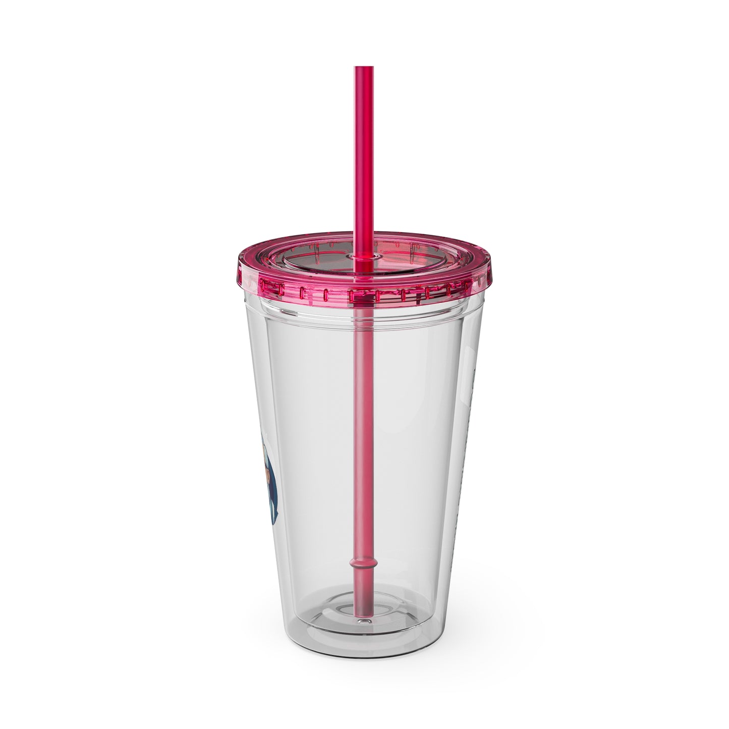 Aesthetic Insulated Tumbler with Straw – 16oz Travel Cup for Trendy Sipping