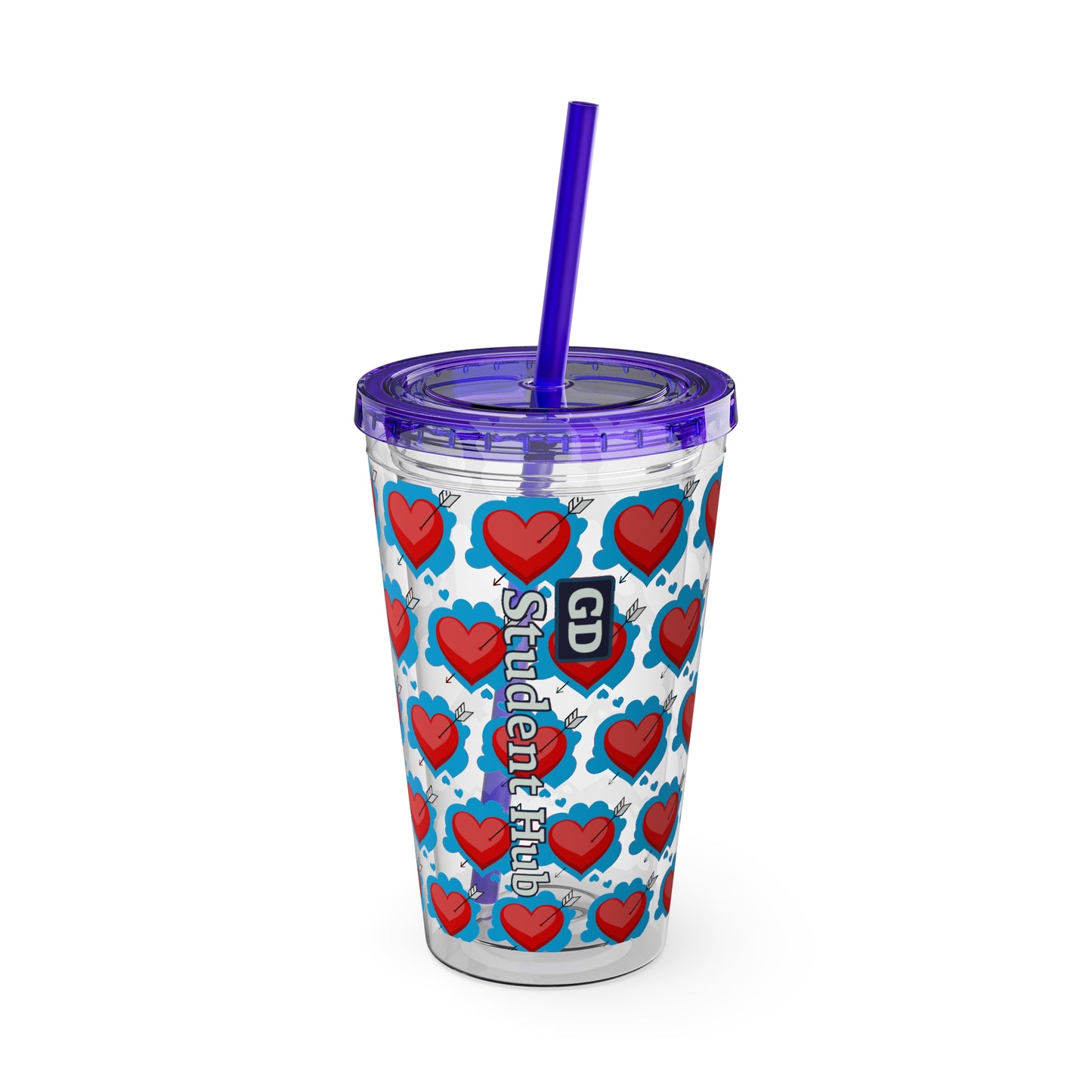Aesthetic Insulated Tumbler with Straw – 16oz Travel Cup for Trendy Sipping