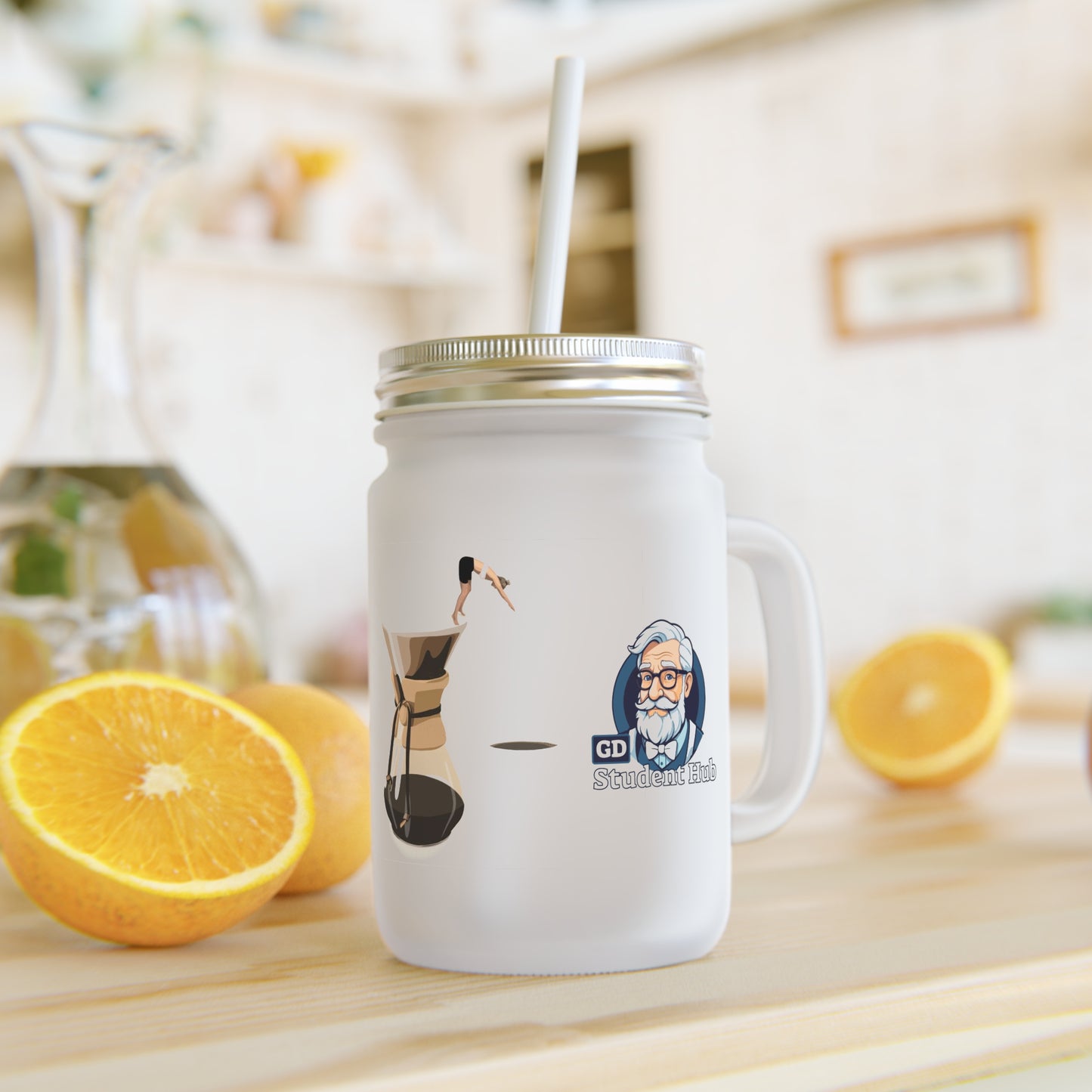 Chill Sips: Custom Frosted Mason Jar (12oz)