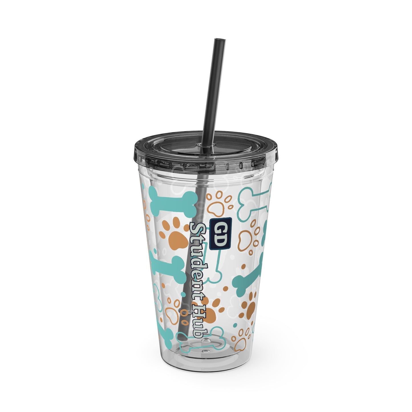 Aesthetic Insulated Tumbler with Straw – 16oz Travel Cup for Trendy Sipping