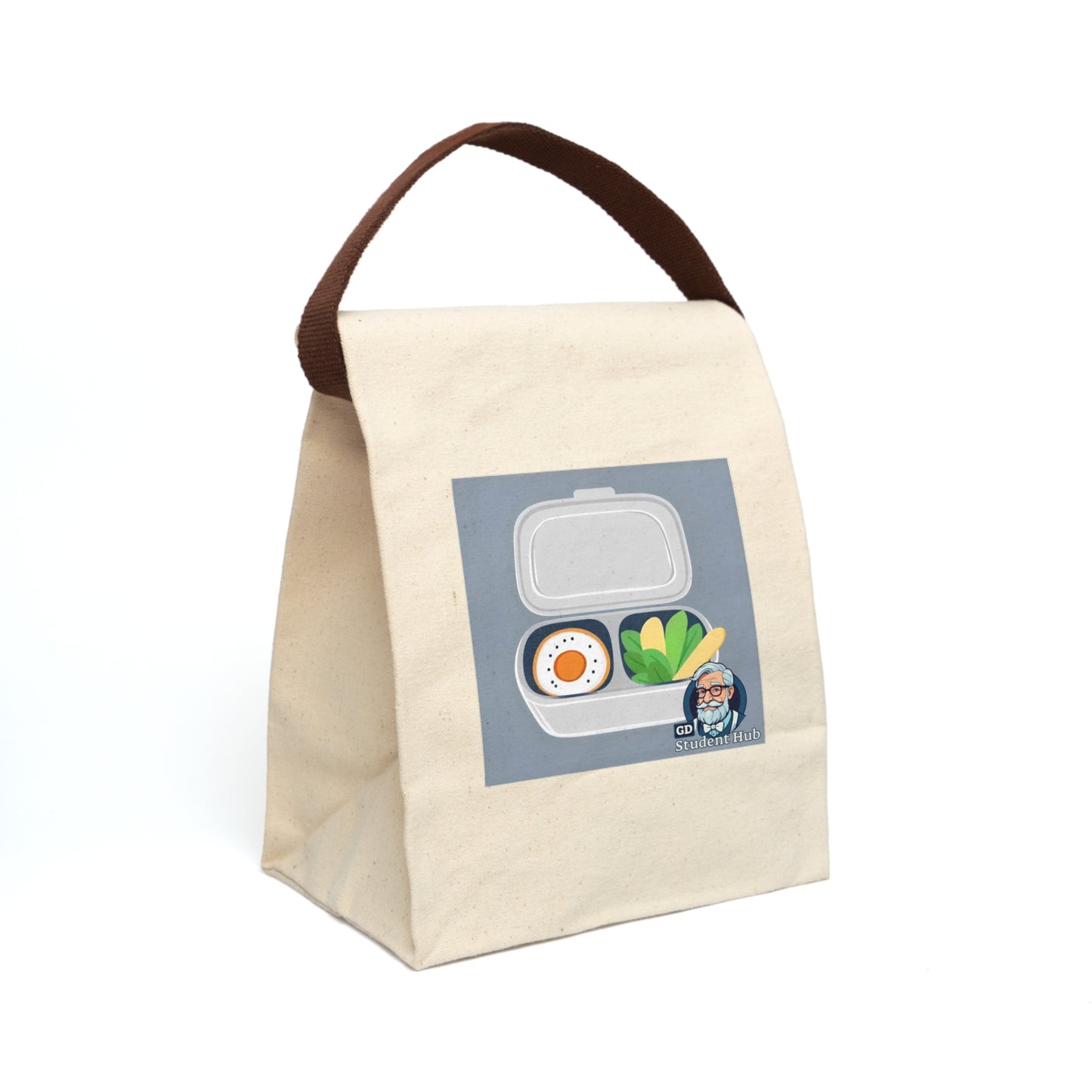 Retro Vibes: Canvas Lunch Bag with Strap